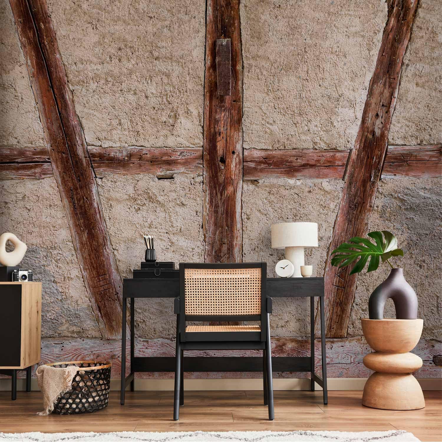 murando - Fototapete Vlies Abstrakt Holz Tür, 500x350 cm, Schlafzimmer | Full HD Druck, 3D-Effekt, lichtbeständige Farben, ideal fürs Wohn- oder Schlafzimmer, schnelle Montage, lichtbeständig, edel