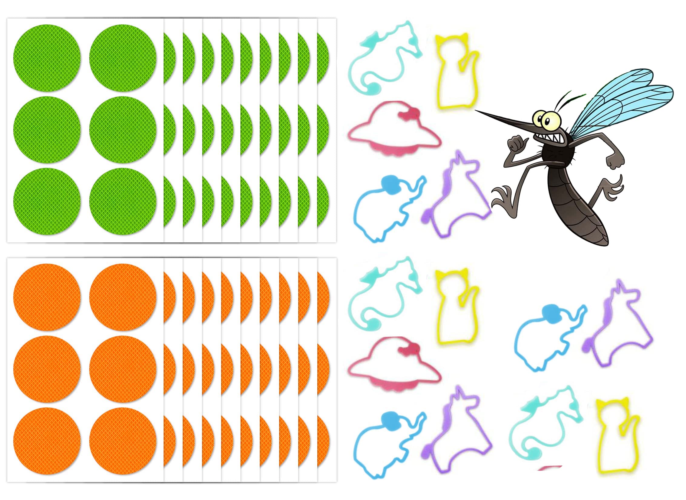 Sweet seven 120 Pcs Mosquito Patches and 30 Pack Bracelets - Natural Repellent Stickers for Kids and Adults - Ideal for Outdoor Camping, Traveling, Fishing