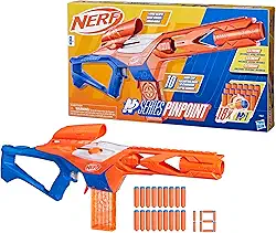 Nerf N Series Pinpoint Lançador com 18 dardos Nerf N1 (compatíveis apenas com os lançadores N Series), em plástico azul e laranja, para crianças acima de 8 anos
