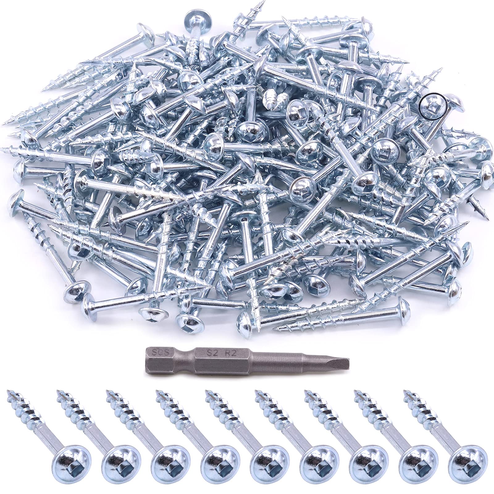 140 Viti M4 Per Legno A Testa Svasata - Viti Autofilettanti Con Attacco Quadrato Per Montaggio - Foto 5