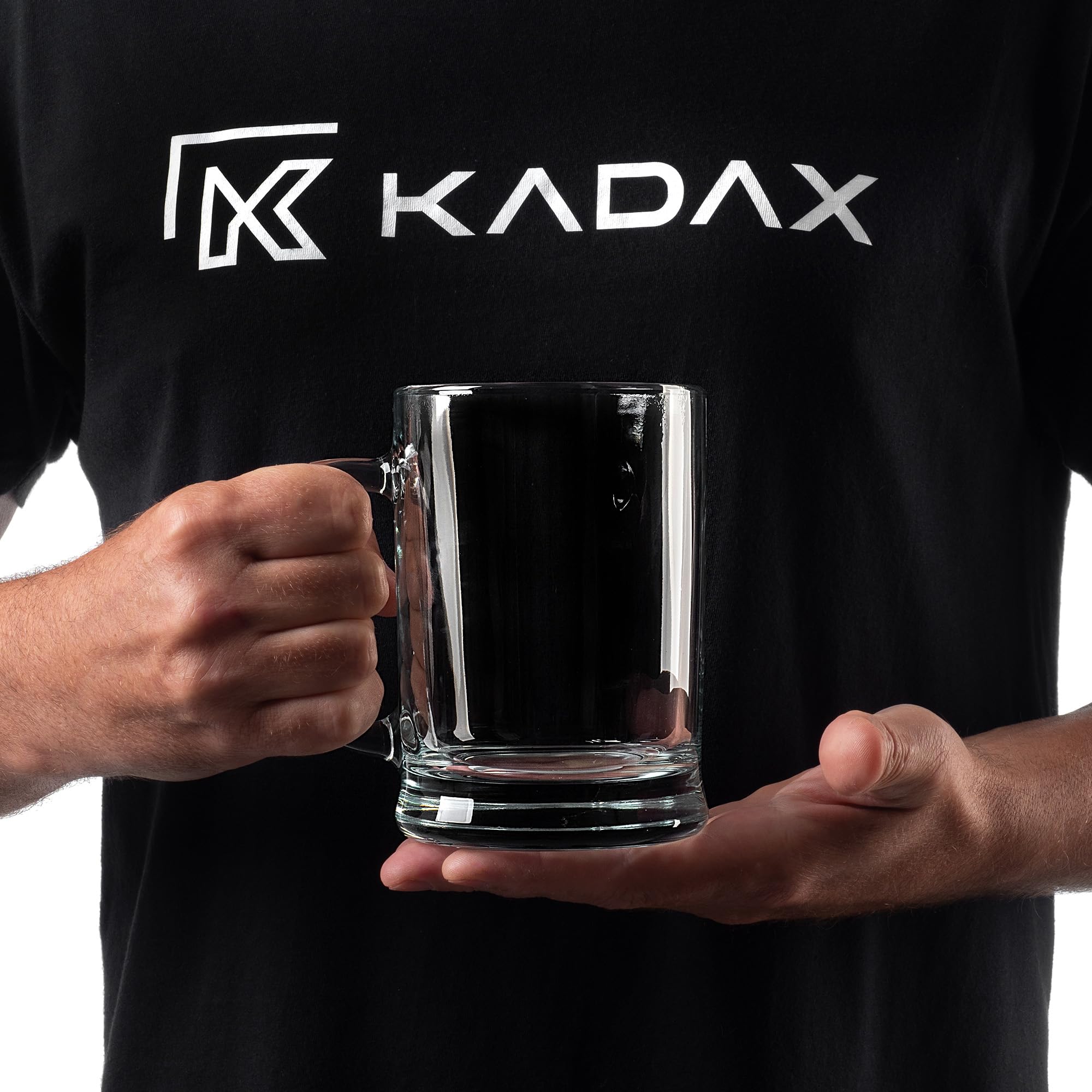 KADAX Bierkrüge 0,4 Liter, 2er Set, Biergläser mit Henkel, großer Bierkrug aus dickwandigem Glas, Bierglas im klassischen Design, Glaskrug für Bier