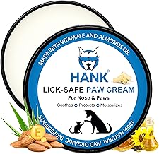 HANK Paw Cream for Dogs & Cats - Lick-Safe Dog Paw Protector Formula with Shea Butter & Vitamin E - Natural Paw Butter Moisturizer & Soother for Dry, Cracked Pads, Snout & Elbow - 50g