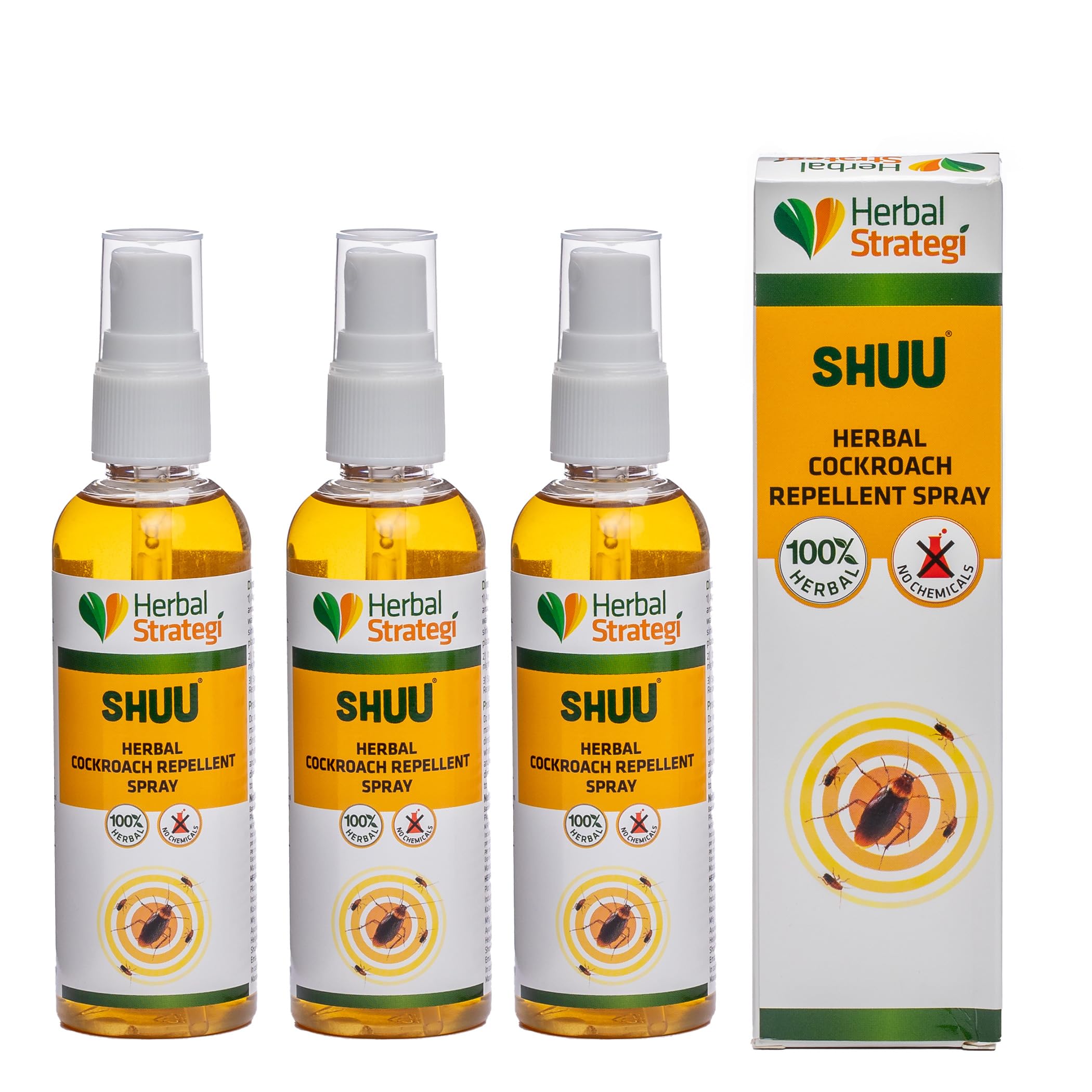 Herbal Strategi – JustOut Cockroach Repellent | Room Spray | Completely Herbal | Cockroach Repellent Spray | Made with Lemongrass, Cedarwood & Neem| Eco-friendly & Biodegradable | Irritant-Free, Chemical-Free |Baby-Safe, Skin-Safe, Plant-Safe | 100mL | Pack Of 3-image-38