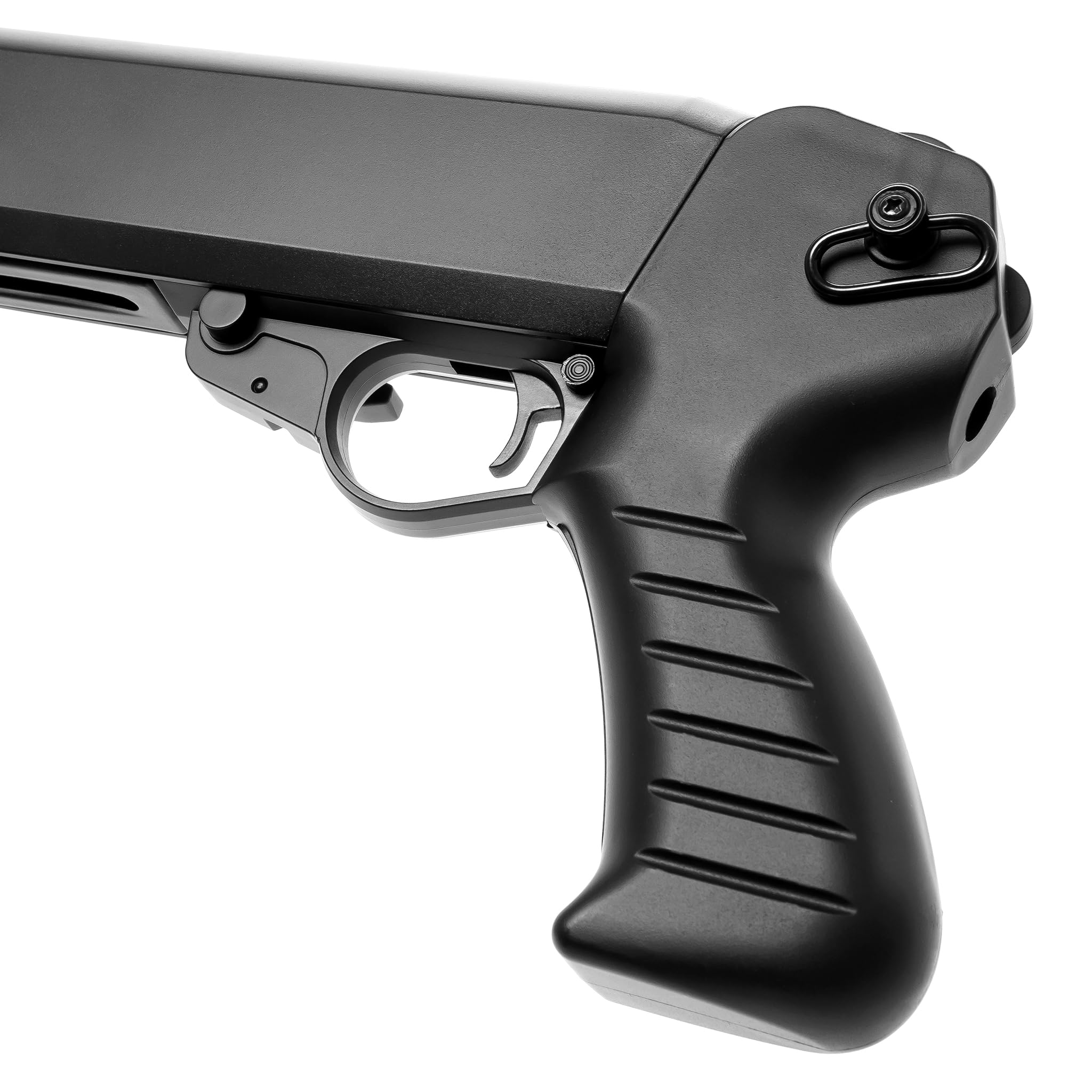 Fucile Softair a Pompa con Caricatore Estraibile, 1000 Pallini da 6mm, potenza 0,9Joule, spara 3 pallini per volta, Perfetto per Iniziative di Softair, Nero, 65x17 cm