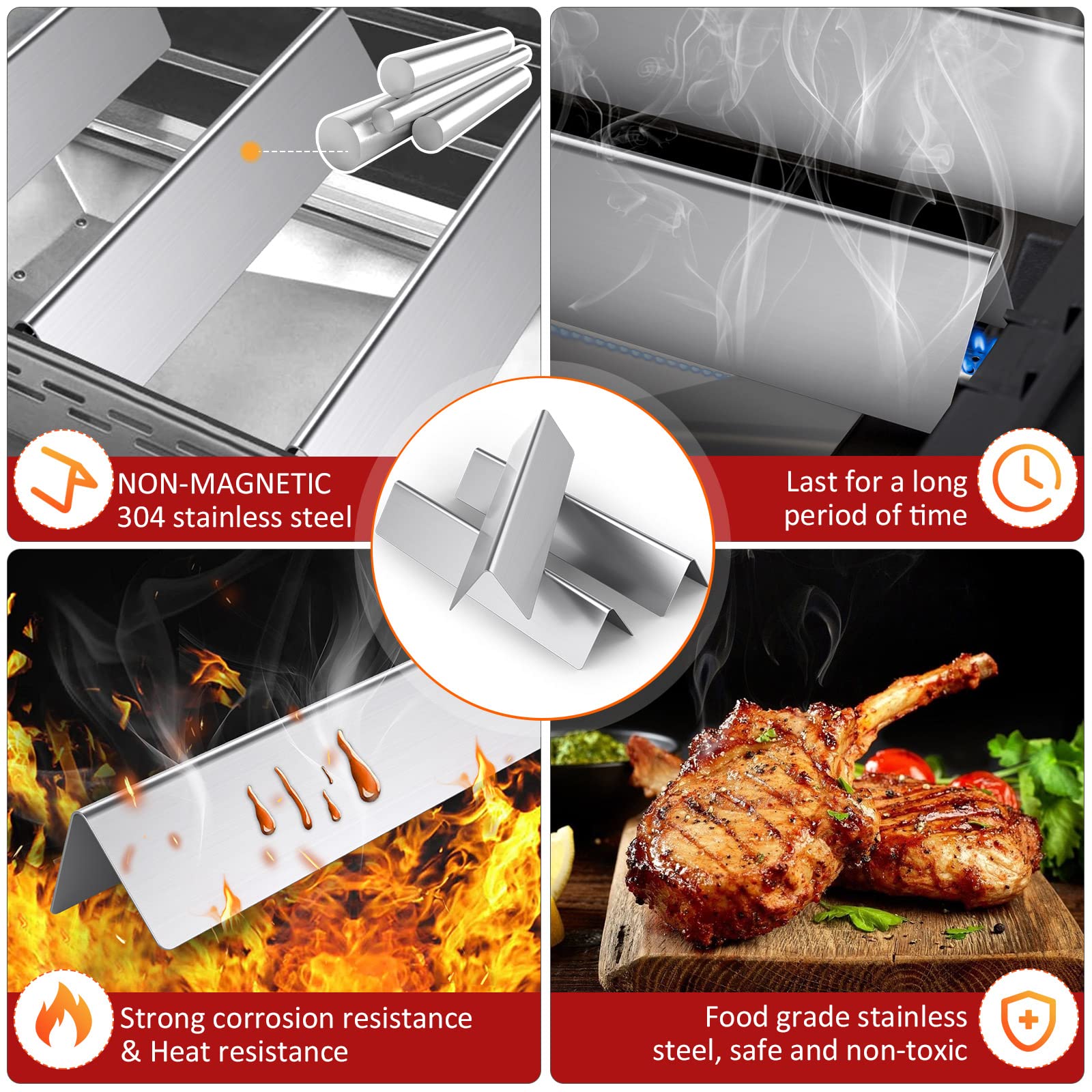 Folocy 7637 7635 Barres Aromatisantes De Rechange Pour Weber Spirit