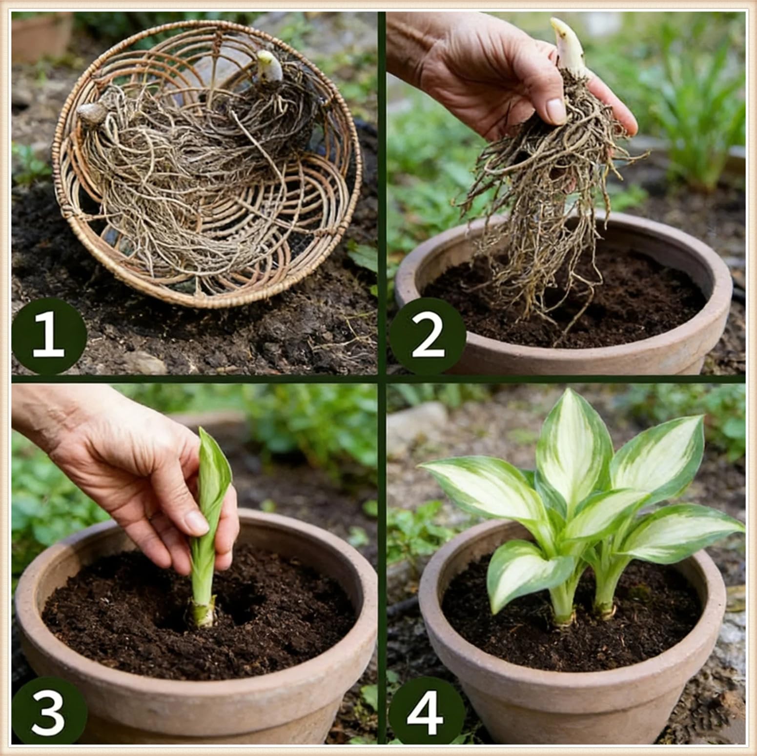 Hosta da giardino all'aperto-Bulbi di Hosta-resistente al freddo e tollerante all'ombra-15 Bulbi-D