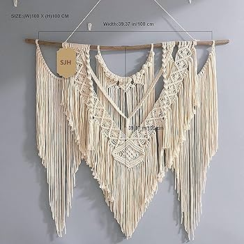 特大サイズ　マクラメタペストリー Amazon.co.jp: 大きなマクラメ壁掛けタペストリー自由奔放に