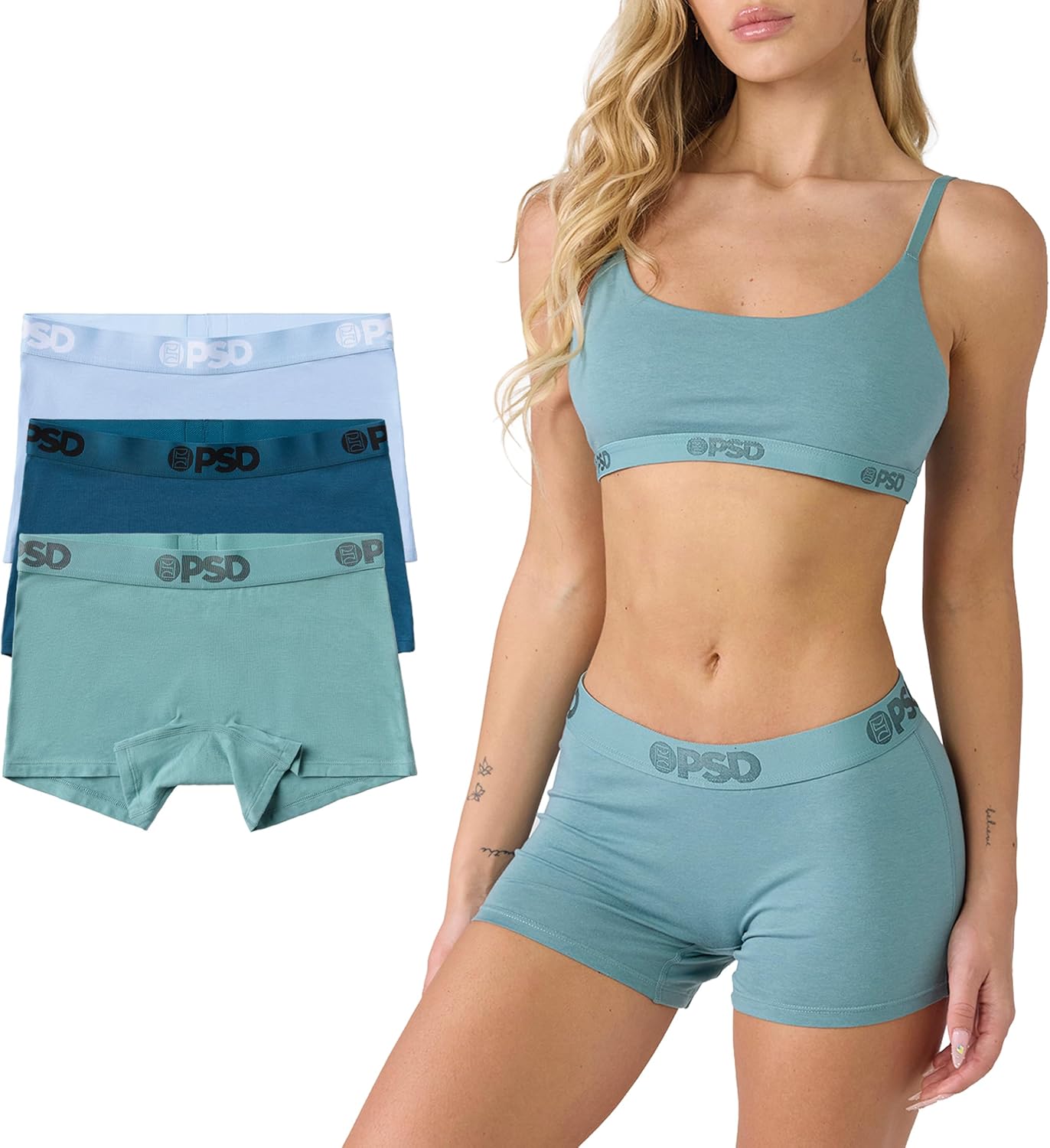PSD Underwear Womens Boyshorts - Soft Modal Basics, Comfortable Boy Short Underwear for Women, Underwear Packs & Singles