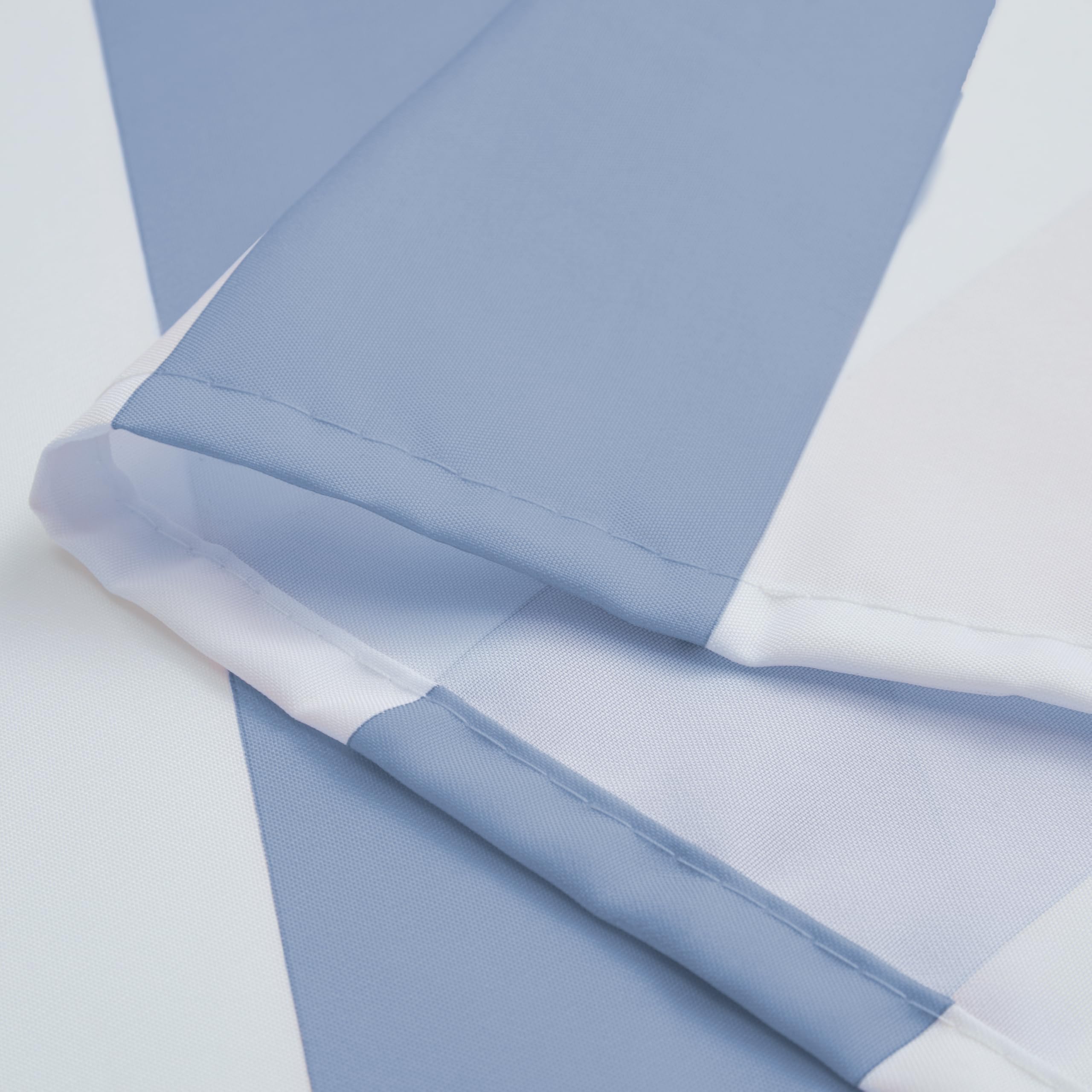 Ohocut Tenda da doccia a righe verticali, bella tenda da doccia retrò vintage a righe blu per bagno, tessuto in poliestere impermeabile, tenda da bagno moderna, 183 x 183 cm, blu