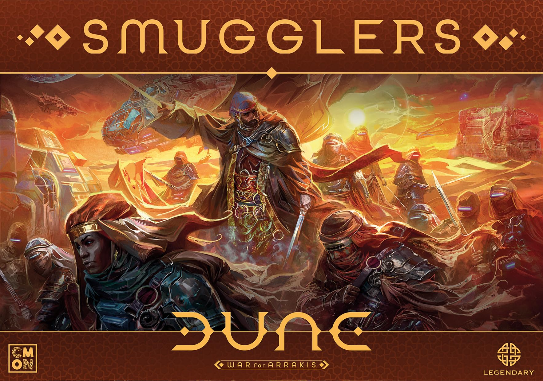 Asmodee - Düne: Schmuggler – Cmon – Gesellschaftsspiele – Erweiterung Strategiespiel Expert – neutrale Fraktion zum Kontrollieren – Figuren – 14+ – 2 bis 4 Spieler – 120 Minuten – französische Version