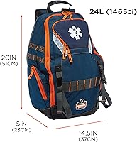 Vista 6 de Ergodyne Arsenal 5244 - Mochila de respuesta con suministros de botiquín de primeros auxilios de clase A incluidos, color naranja