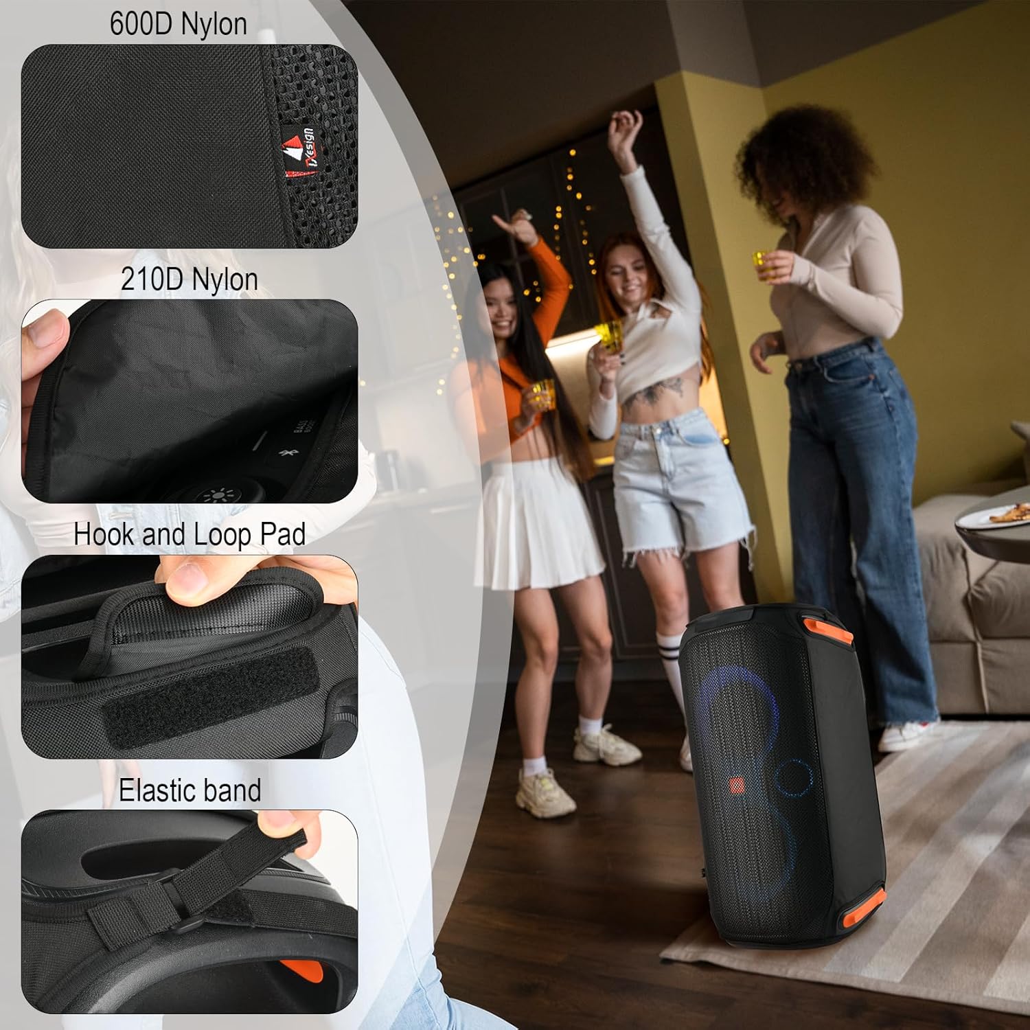 TXEsign Cover for JBL Partybox 110 Portable Speaker, Mesh Slip Case Protective Accessory - Image 6