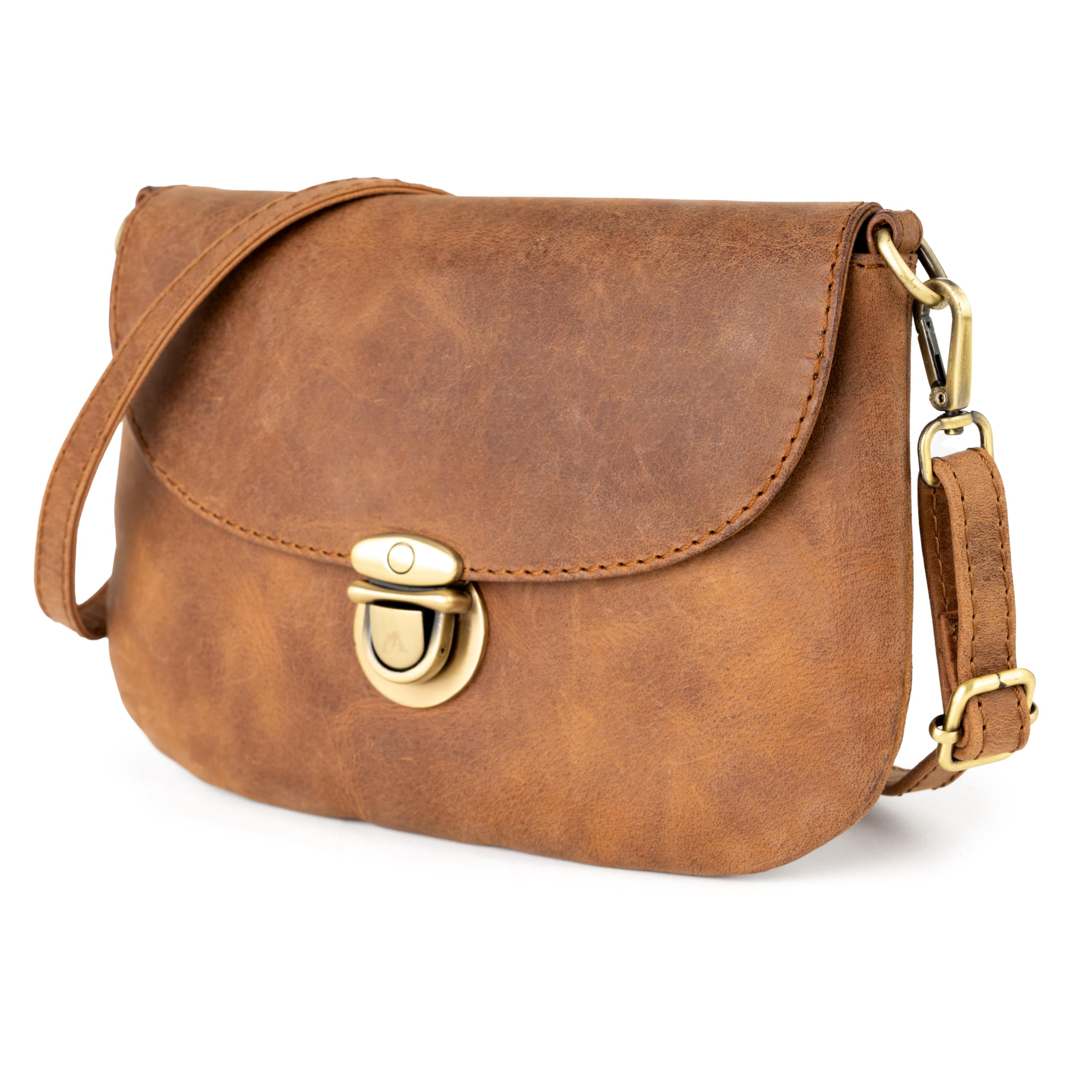 Berliner Bags Handtasche Nina Vintage aus Leder für Damen - Braun