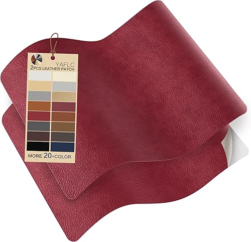 Miniatura 62 de 2 parches de reparación de cuero para muebles, parches de reparación de cuero autoadhesivo de 8.3 x 11 pulgadas, para sofá, cinta de parche