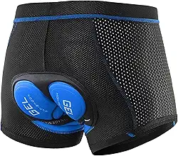Moniss Calções cuecas para ciclismo masculinos respiráveis acolchoados em gel MTB bermudas para ciclismo
