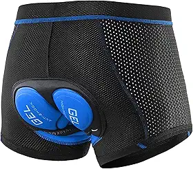 Moniss Calções cuecas para ciclismo masculinos respiráveis acolchoados em gel MTB bermudas para ciclismo
