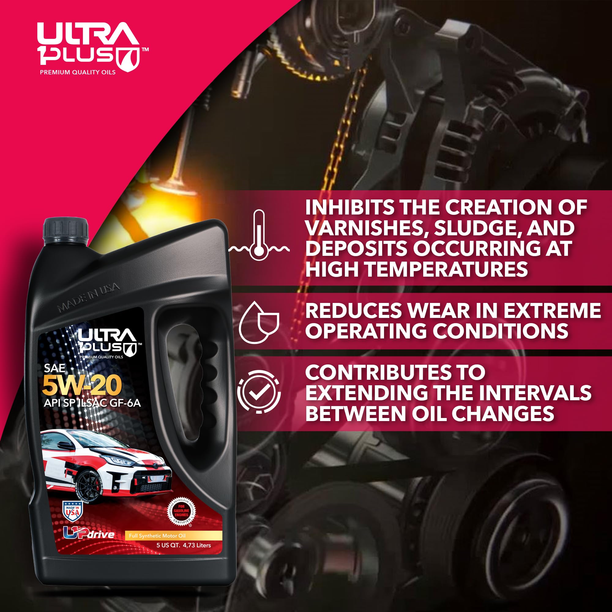 Amazon.com: ULTRA 1PLUS SAE 5W-20 Full Synthetic Motor Oil API SP