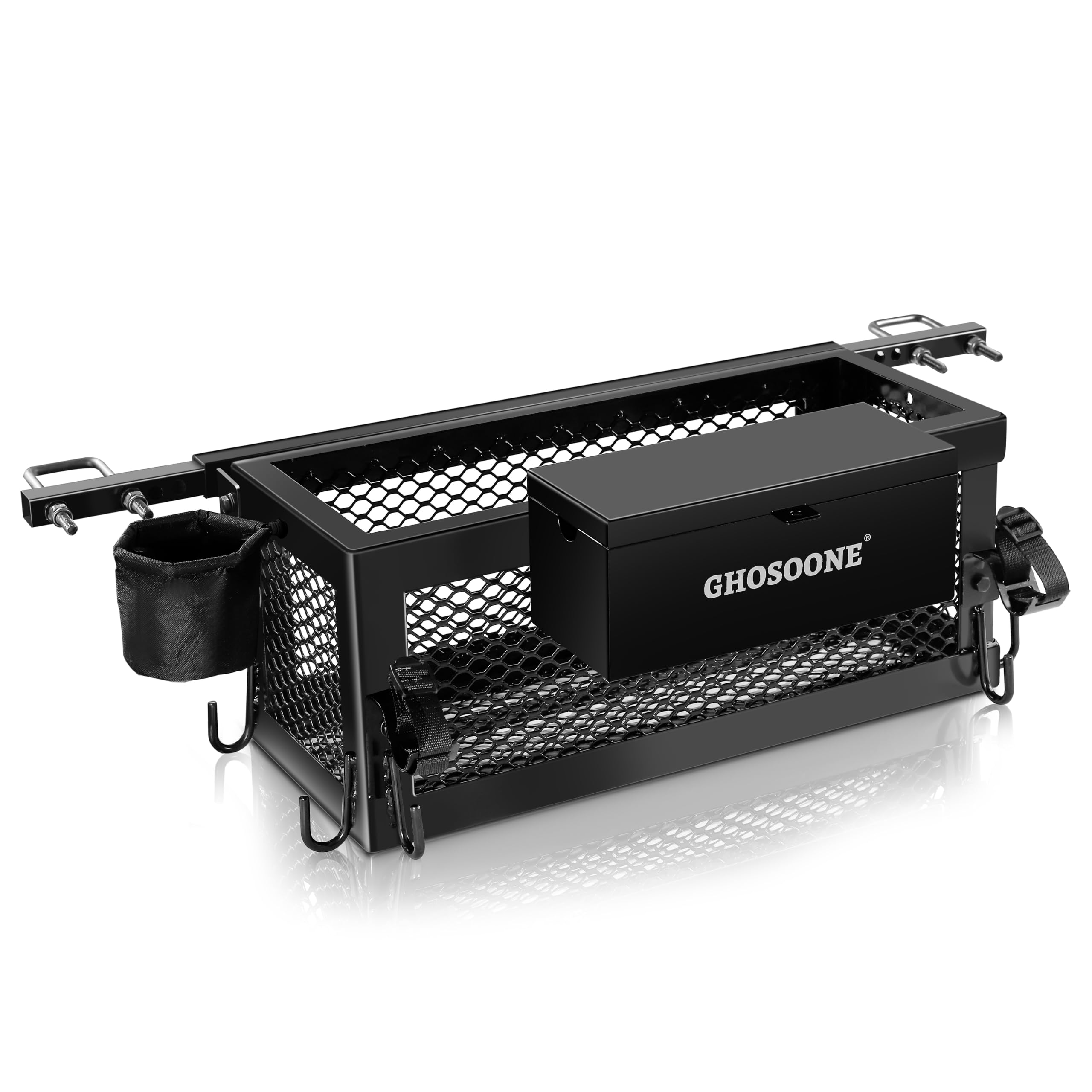 Heavy Duty Tractor Tool Box 24"x 10"x 10" Multi-Function Tractor Accessories, Suitable for Most Tractors and Zero Turn Mower