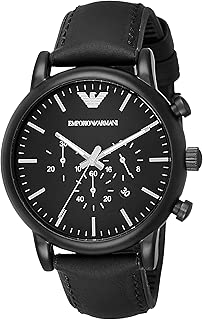 Emporio Armani Watch For Men, Leather, Chronograph, Ar1970, Analog Display