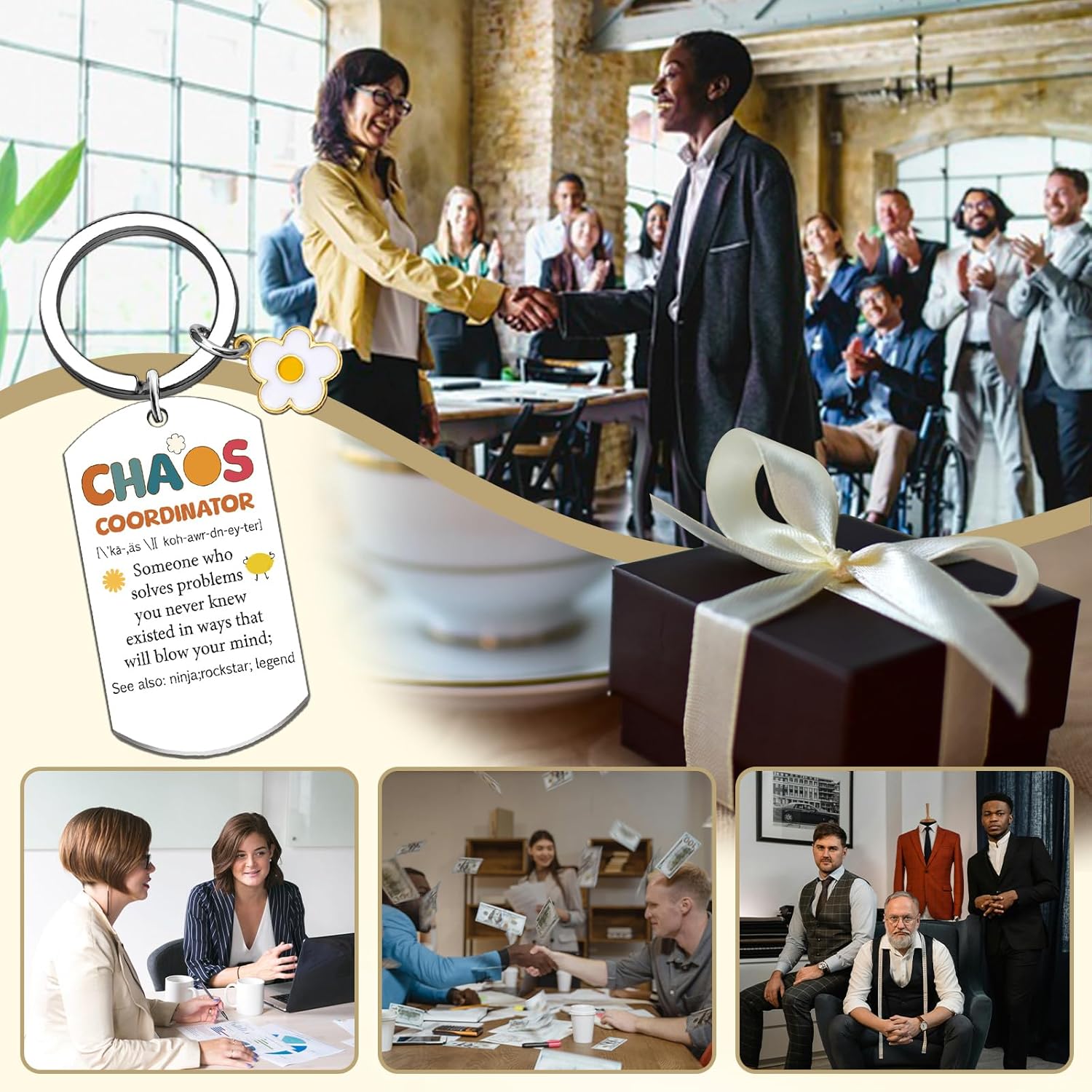 Work Valentines Gifts Chaos Coordinator Gifts for Women Supervisor Gift Keychain Best Boss Gift for Bosses Lady Manager Coworker Boss's Day Work Anniversary Christmas Chaos Coordinator Keyring - Image 6