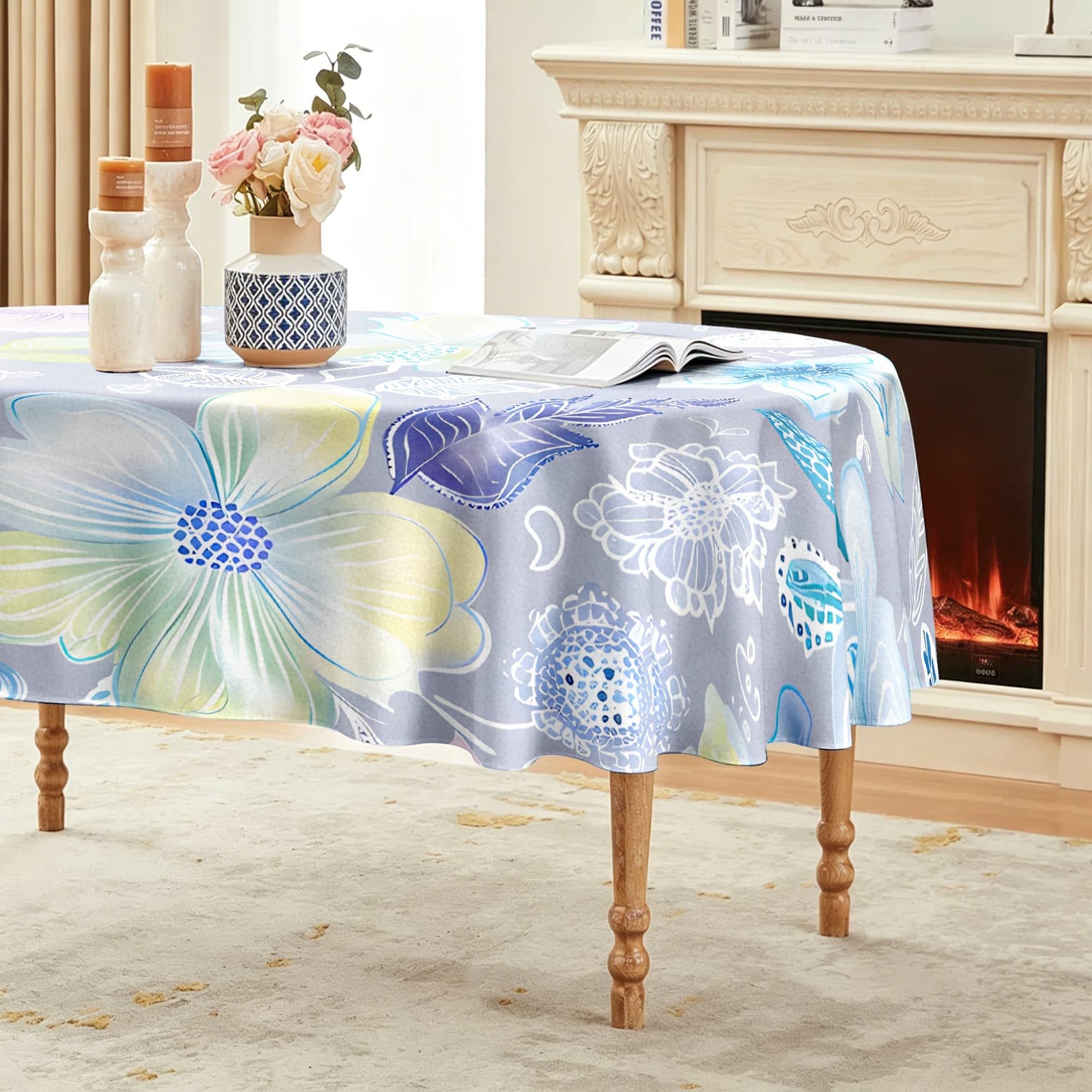 Schmetterling Ovale Tischdecke Abwaschbar 160x220 cm