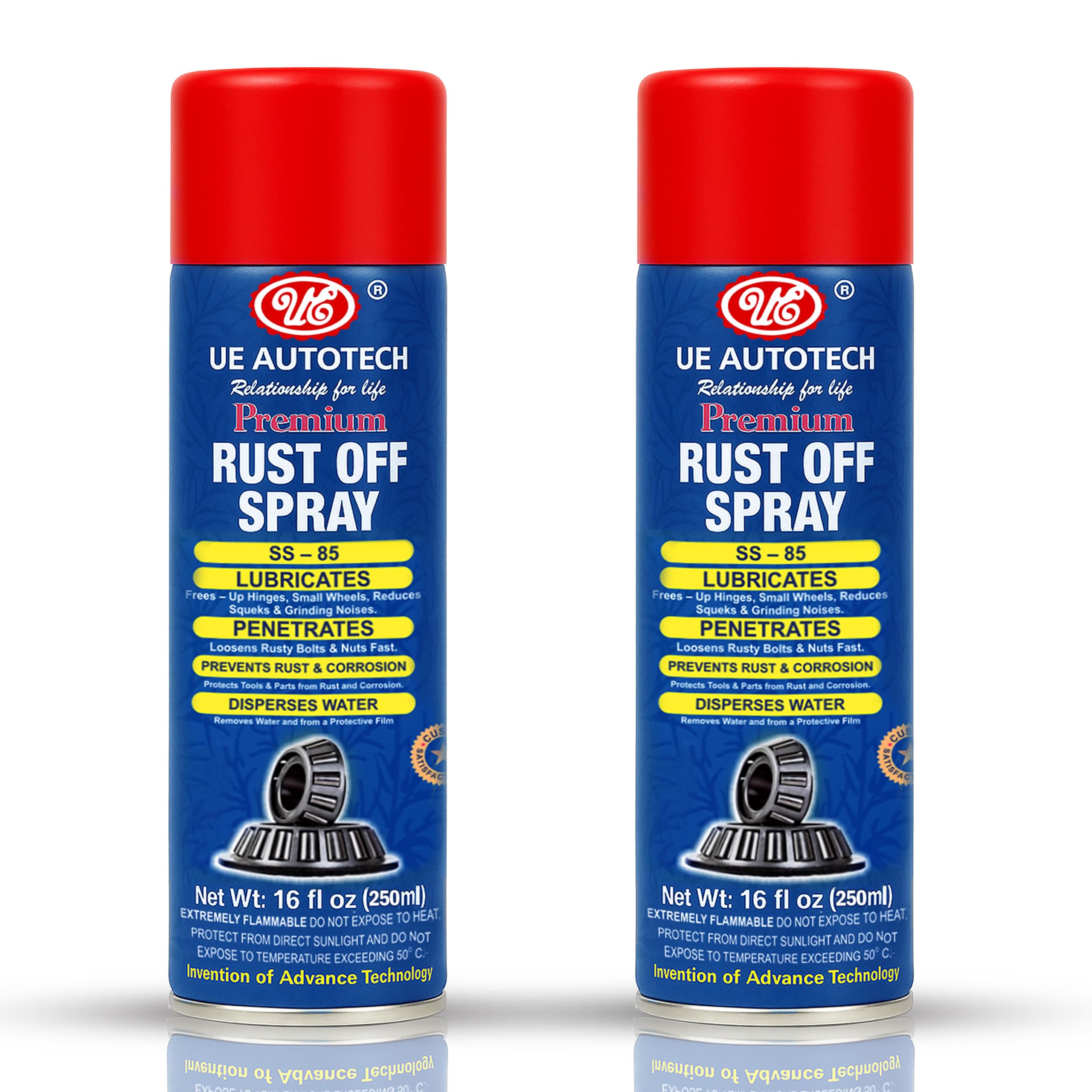 UE Elite Multipurpose Rust Off Spray, Rust Remover, Hinge Lubricant, Stain Remover, Degreaser, and Cleaning Agent, 250ML (PACK OF 2)-image-16