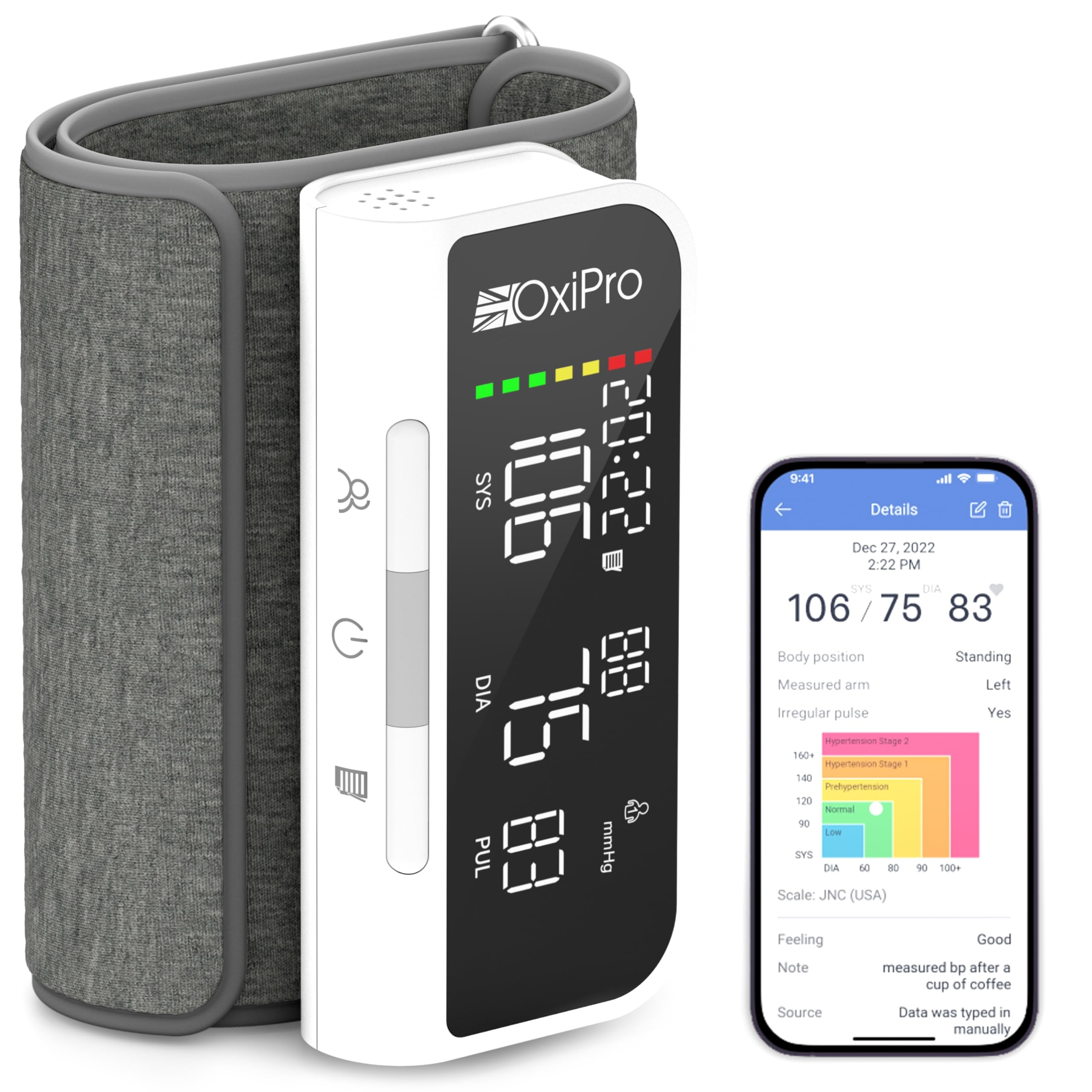 BP2 Smart Blood Pressure Monitors with App - Health & Pharma Awards Winner 2025 - Arm Blood Pressure Machines - Universal Small to Large Arm Cuff - Bluetooth BP Monitor
