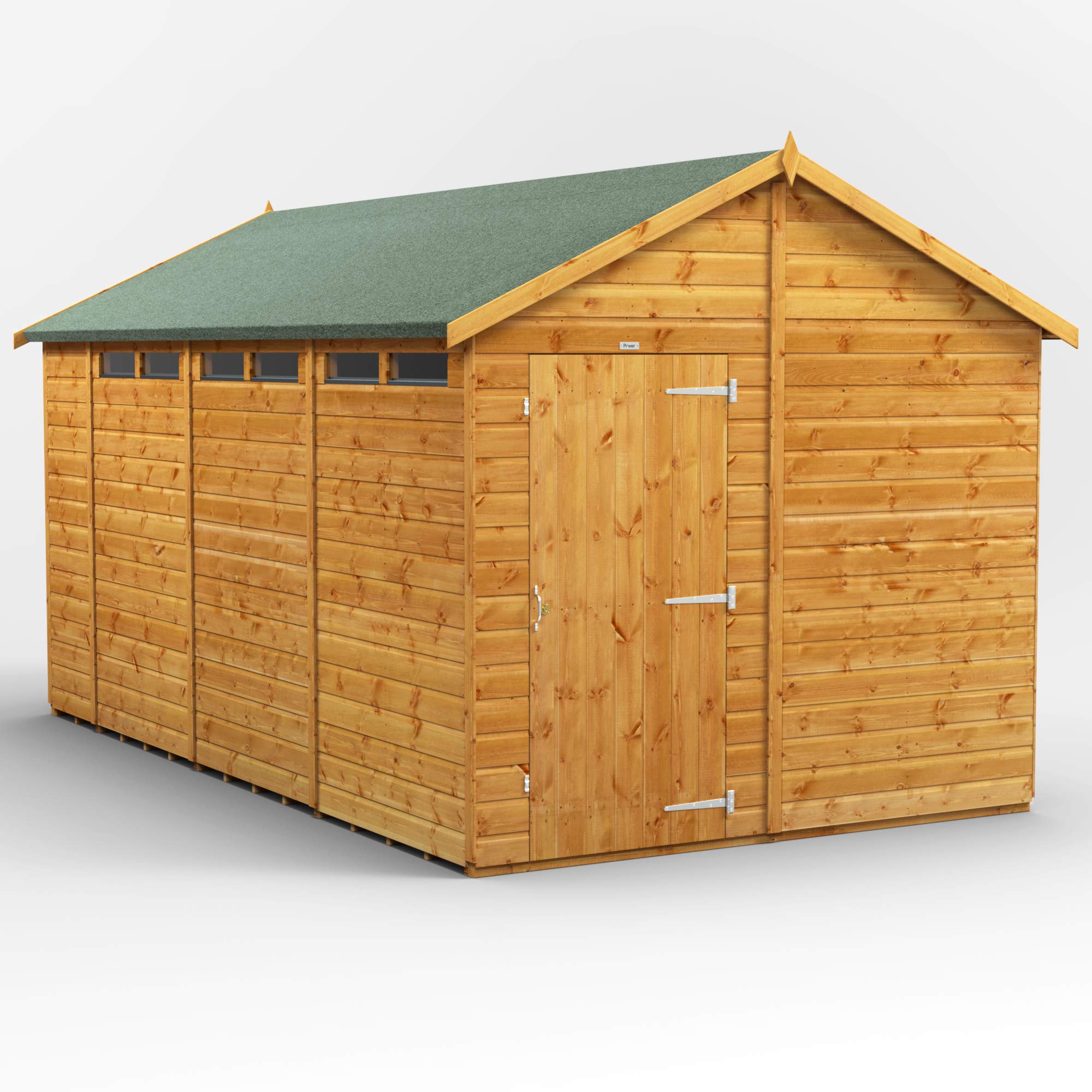 POWER High Grade Premium Apex Garden Wooden Shed with Security Features, PVC Window Sills, Door & Window Flexibility, made from Extra Thick Timber & Toughened Glass — view 29