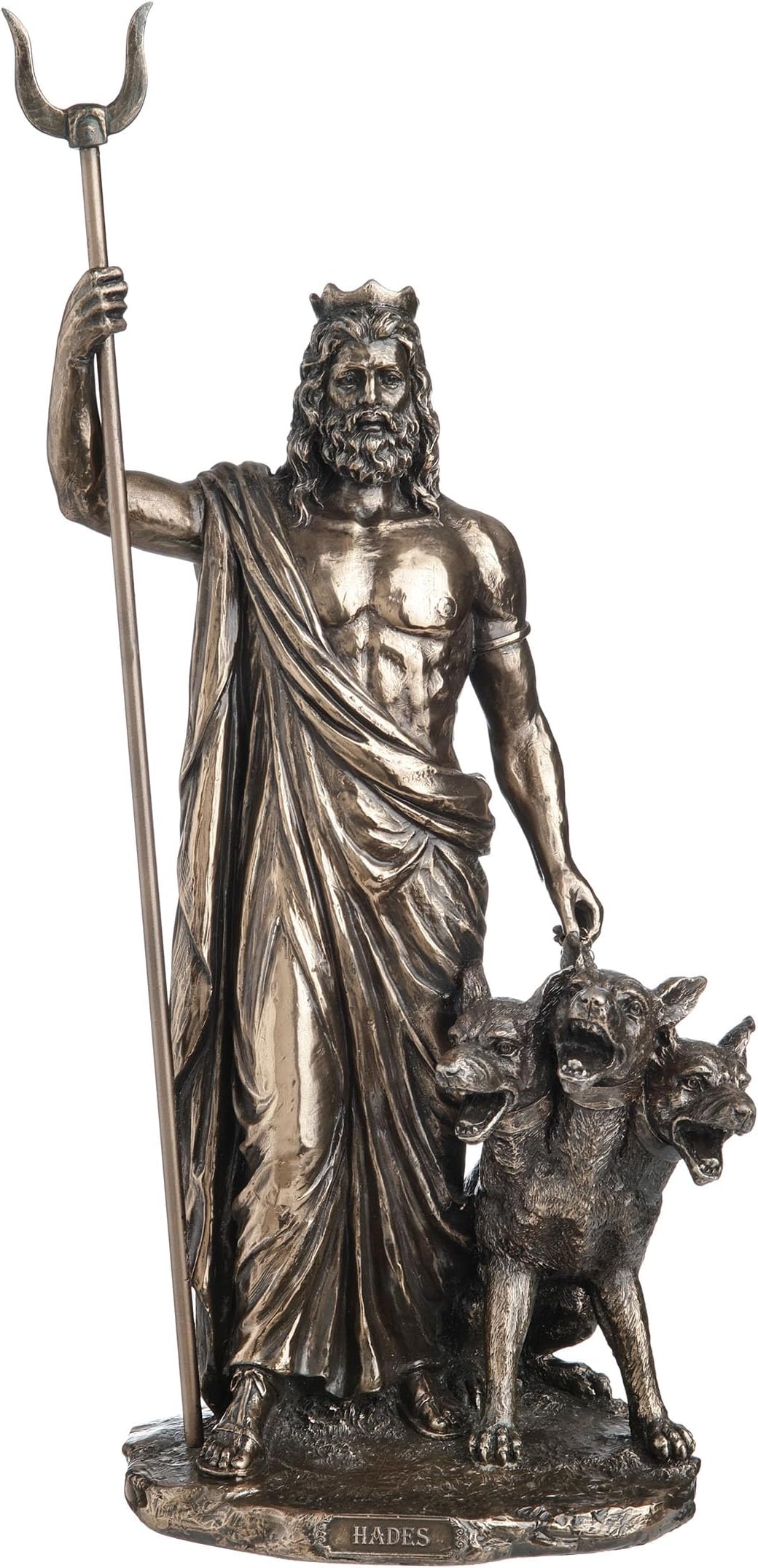Zeckos Resin Statues Greek God Of The Underworld Hades Bronze Finished Statue 7.5 X 14.5 X 4.5 Inches Bronze
