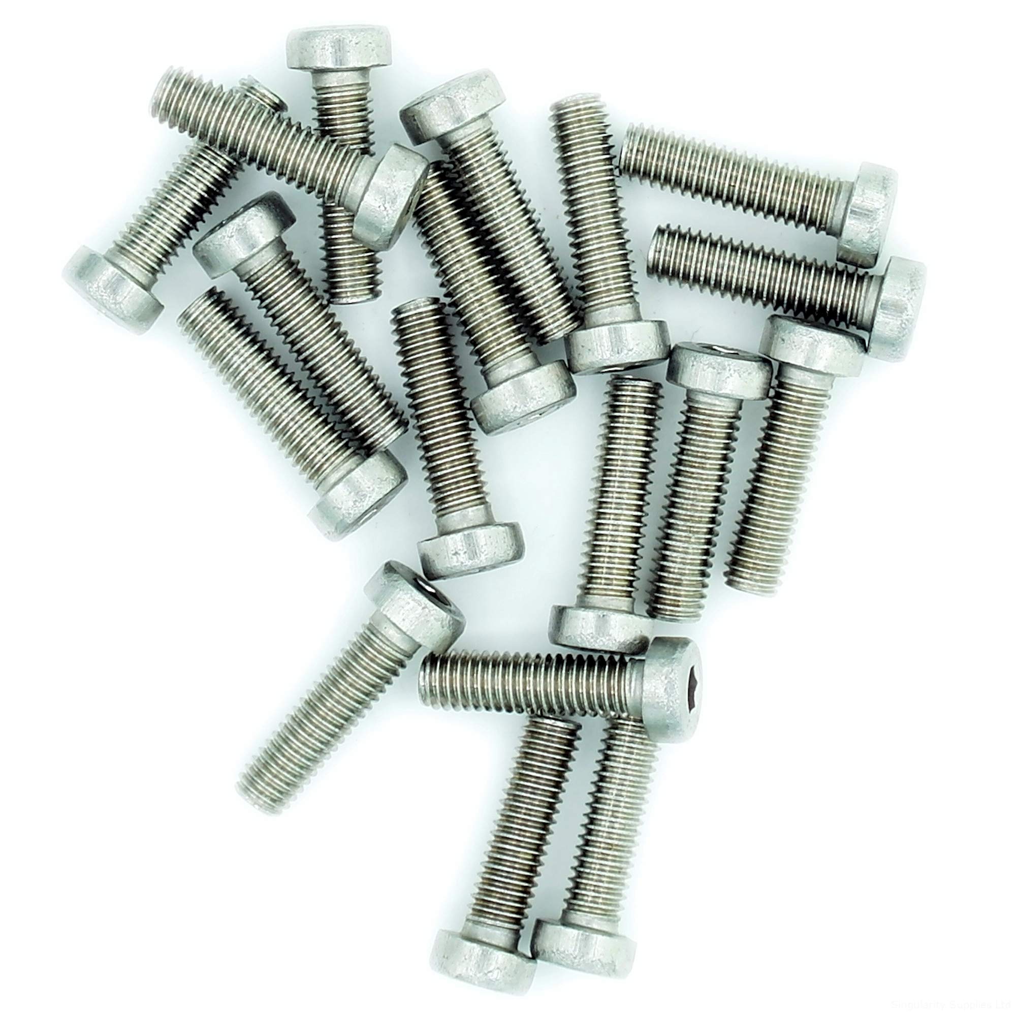 Singularity Supplies M6 (6Mm X 12Mm) Hex Socket Cap Screw (Bolt) (Low Head) - Stainless Steel (A2) (Pack Of 20)