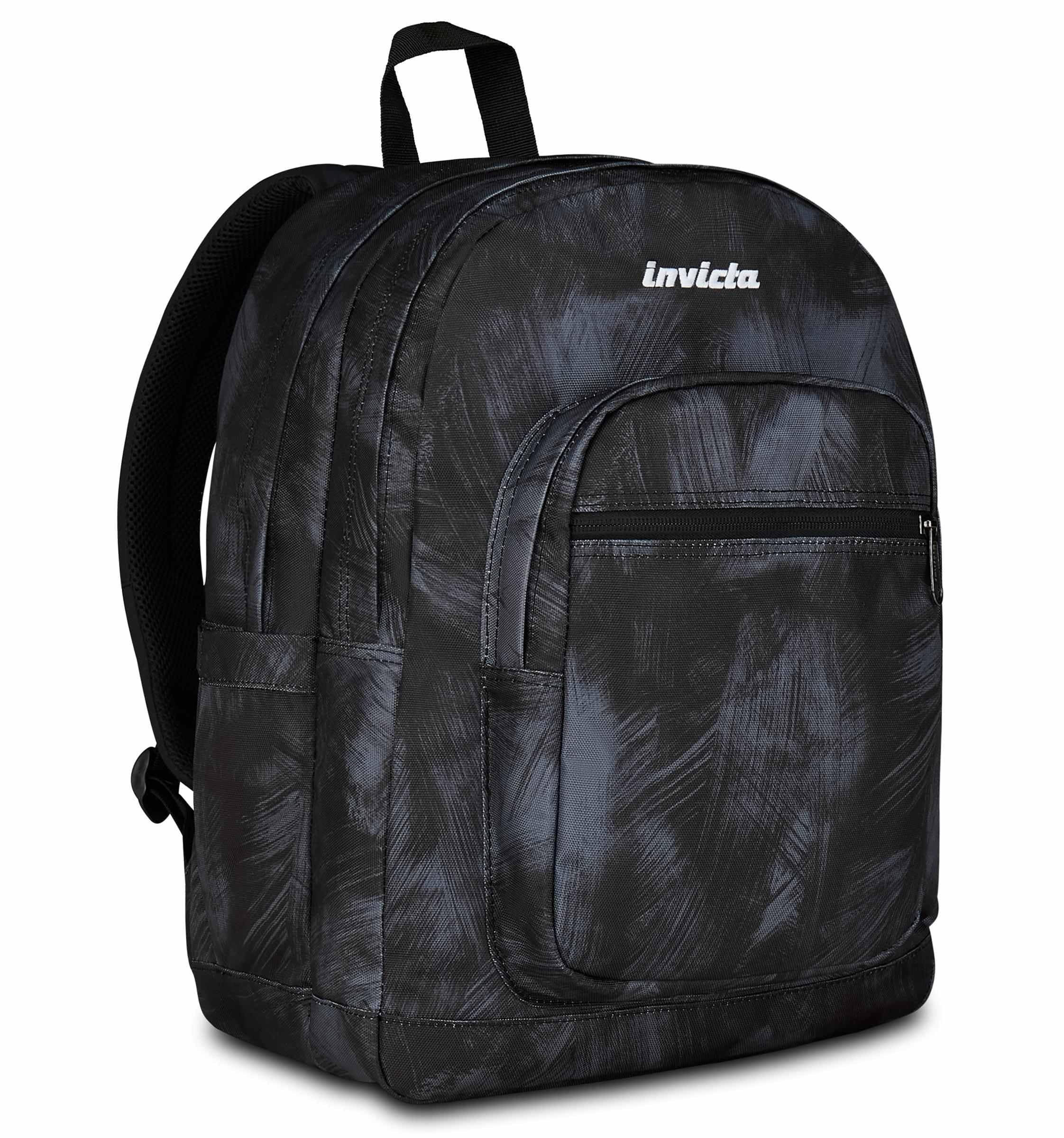 Invicta Zaino Scuola Jelek, Grigio, Doppio Scomparto Con Tasca per PC e Tasca per Borraccia, 34 lt, Scuola Media e Superiore, Zaino Ragazzo