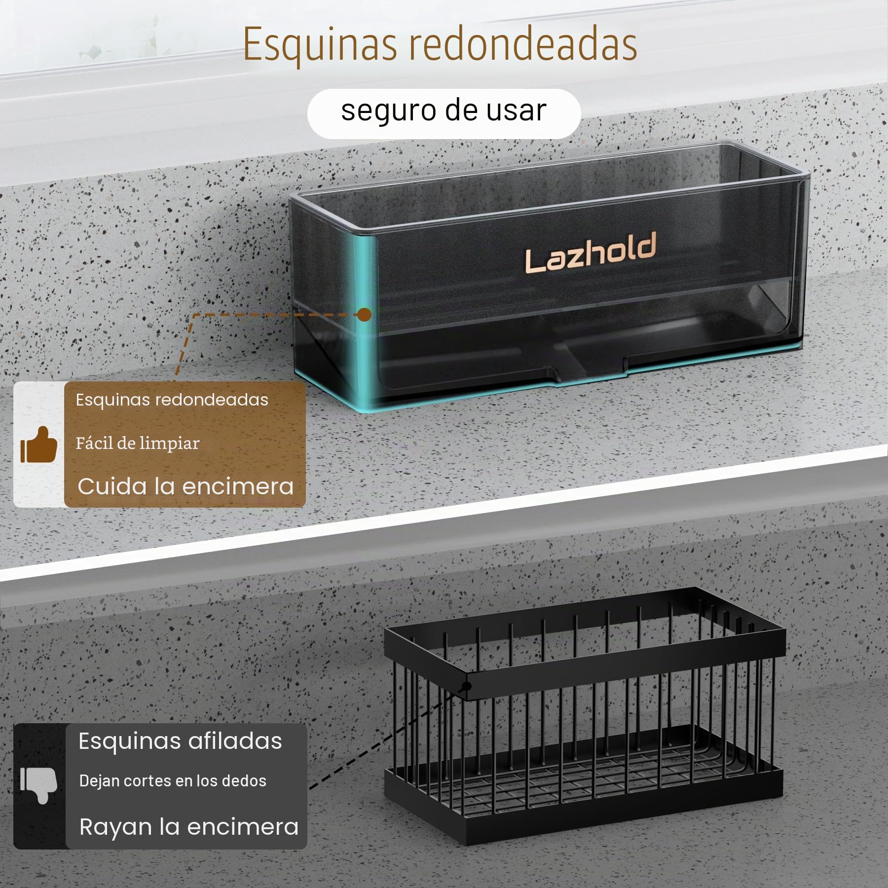 Organizador de Fregadero Cocina de Esponja con Estante Extraíble y Gran Capacidad, Organizador de Fregadero para Baño Cocina Fregadero (Negro)