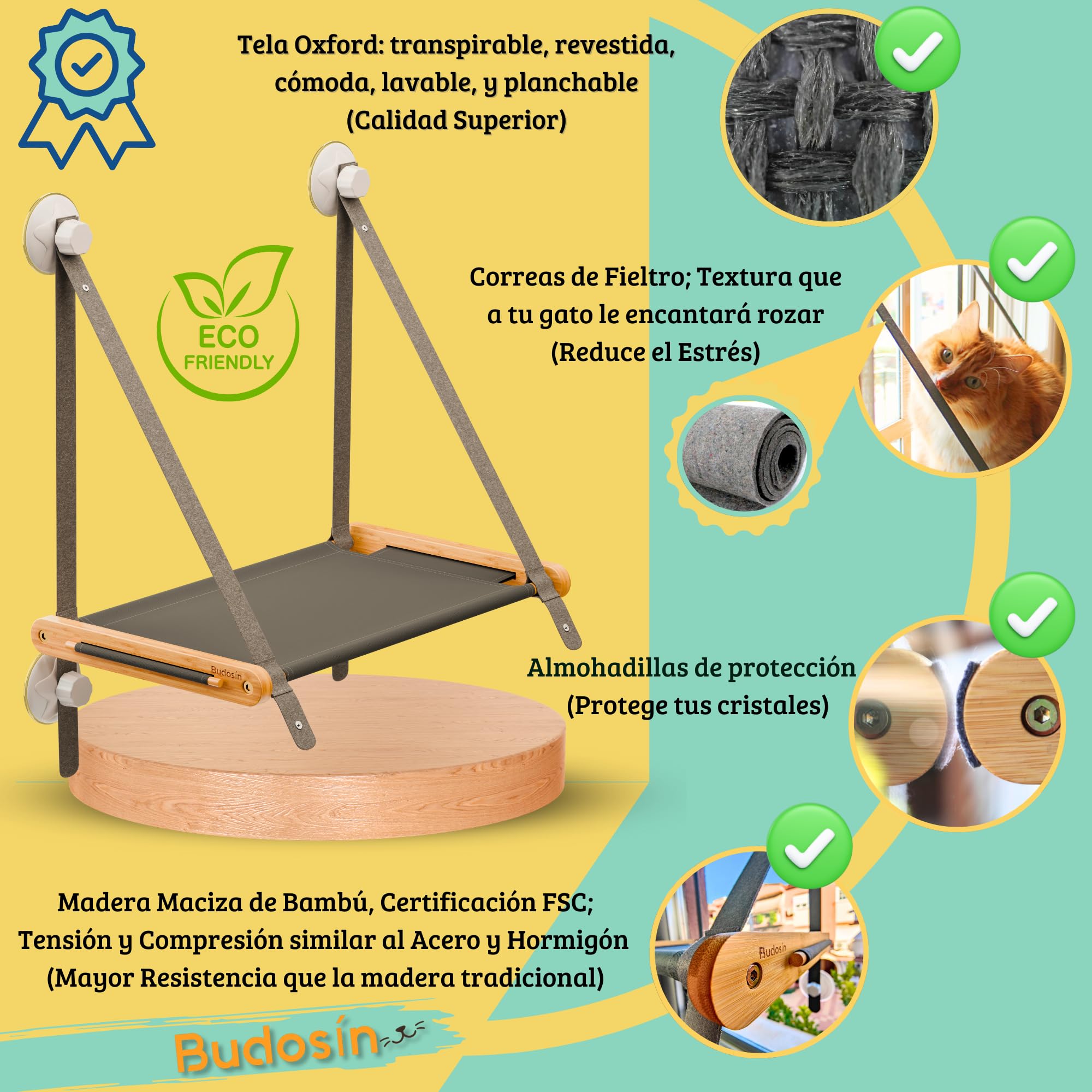 Amaca per gatti Finestra - Amaca gatto-Amaca per gatti - Letto per finestra per gatti - Letto sospeso per gatti - Letto per gatti Accessori per gatti - Amaca per gatti - Amaca per gatti