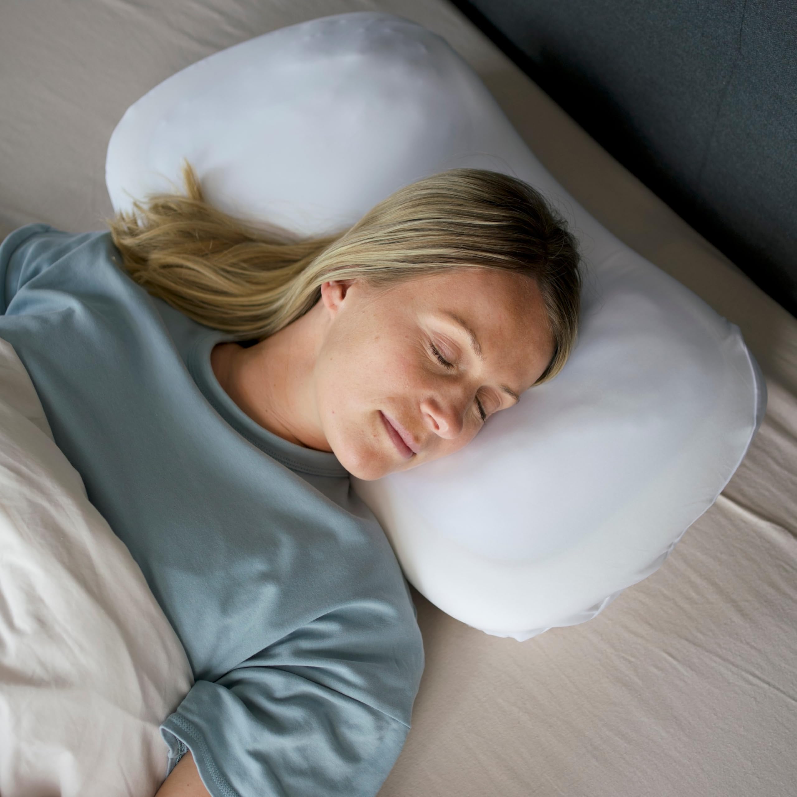 CALMONT STILL+ Anti-Schnarch Kissen Ergonomisches Kissen Weiß