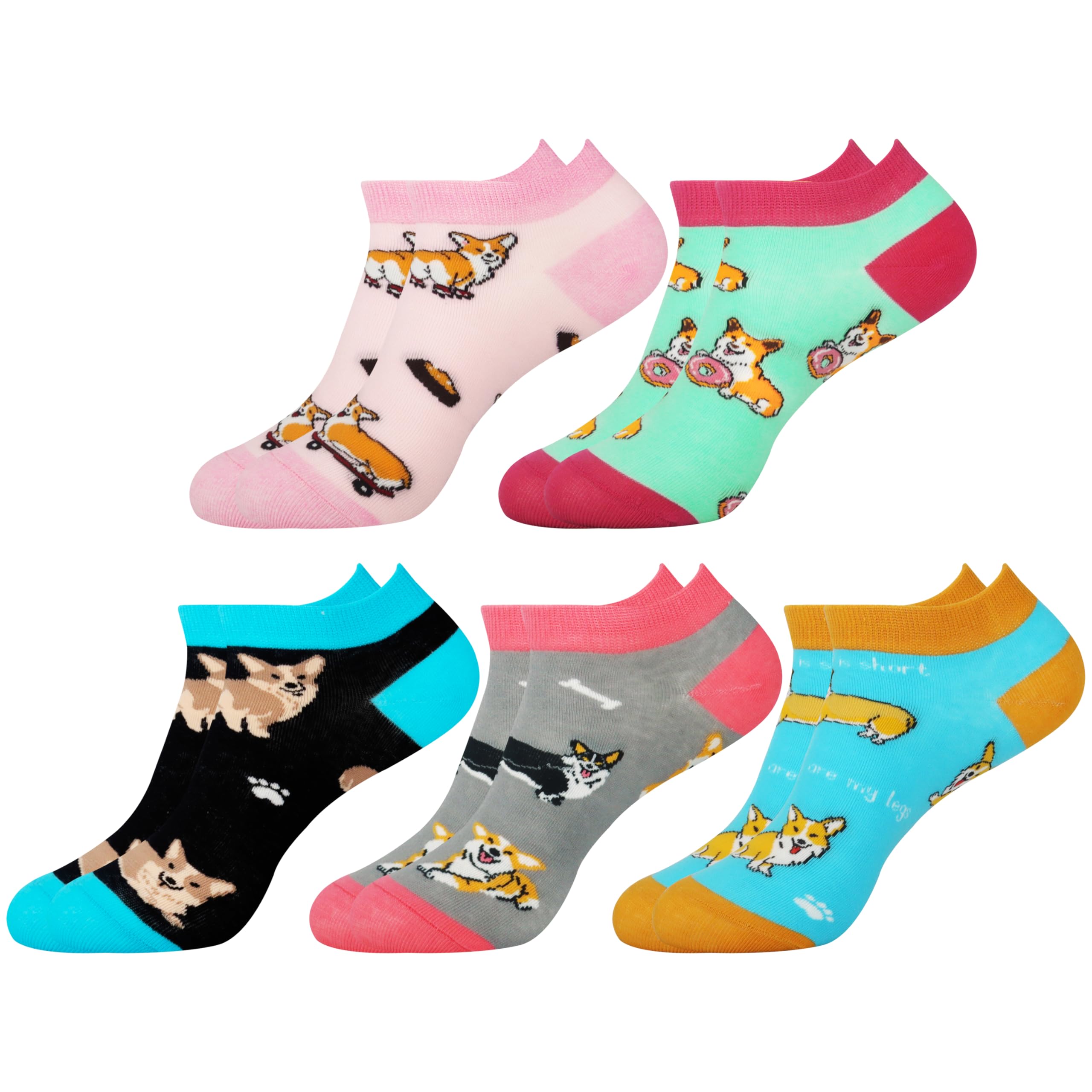 BelloxisHorse Panda Sloth Llama Gifts for Women, No Show Socks, Funny Fun Novelty Socks