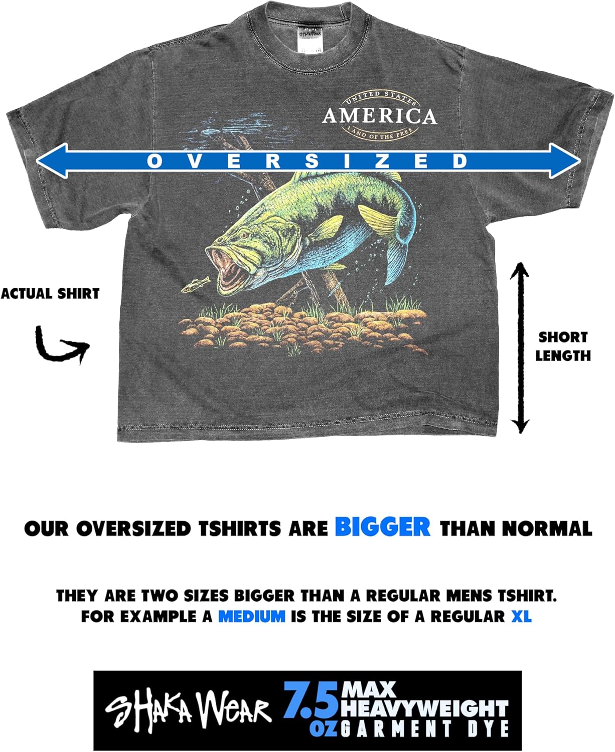 Shaka Wear Designer Tshirt - Faded Heavyweight Oversized Drop-Shoulder Boxy Tee for Men & Women - Image 5