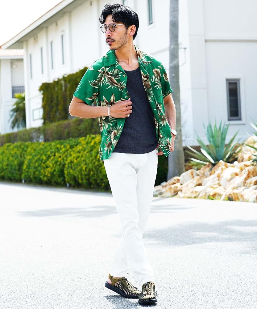 新品未使用　キャリー　ジグザグ　ストライプ　アロハ　ハワイアン　シャツ 新品未使用 キャリー ジグザグ ストライプ アロハ ハワイアン シャツ