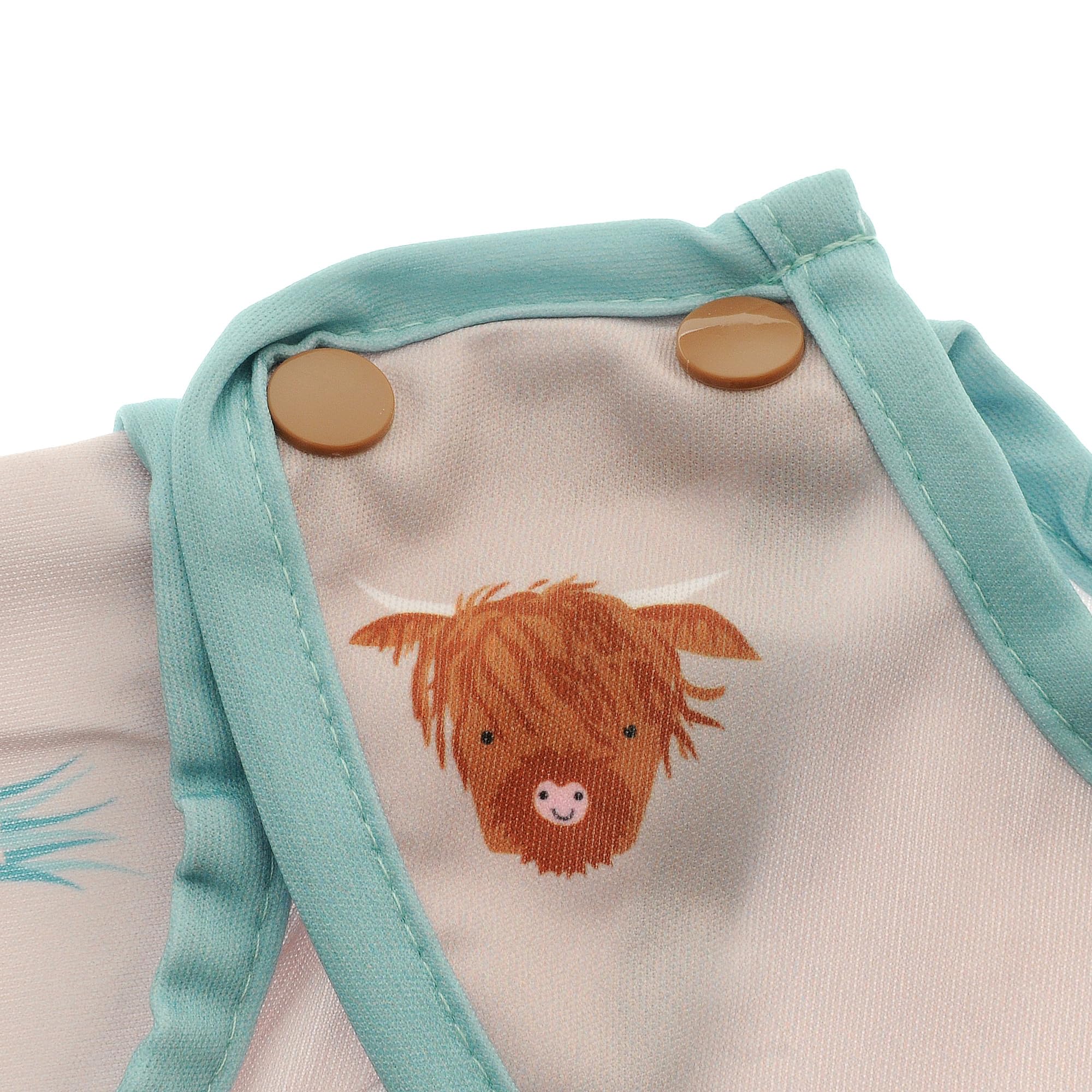 Highland cow coverall bib, toddler - Image 2