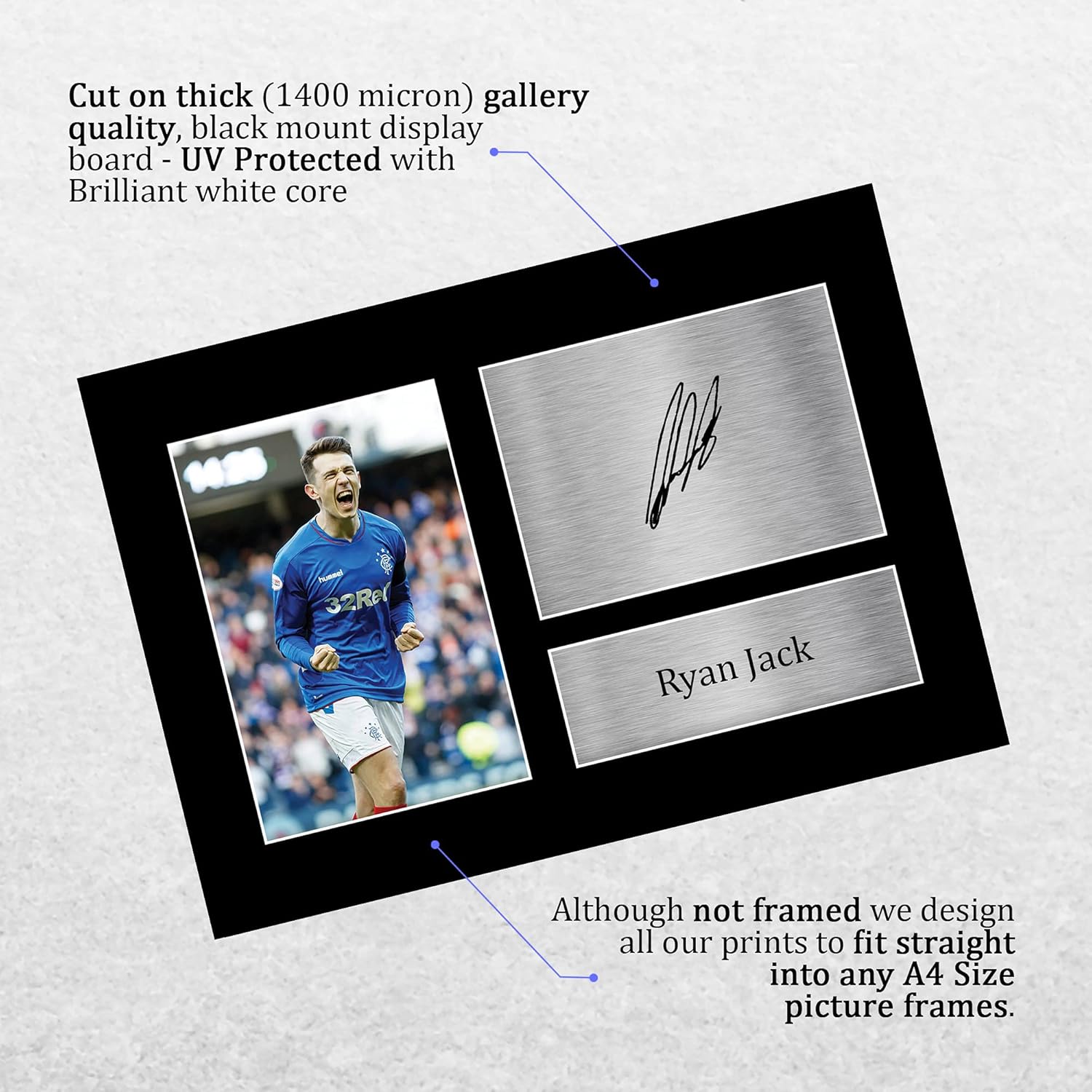 HWC Trading A4 Ryan Jack Rangers Gifts Printed Signed Autograph Picture for Football Fans and Supporters - Image 4