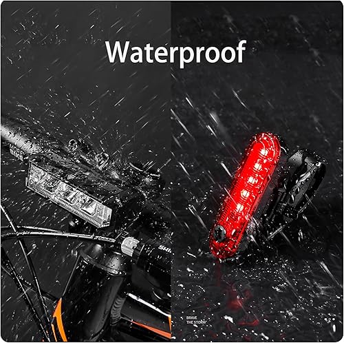 Miniatura 5 de Juego de luces de bicicleta para montar por la noche, juego de faros delanteros de bicicleta recargables brillantes de haz alto y bajo, luz LED USB