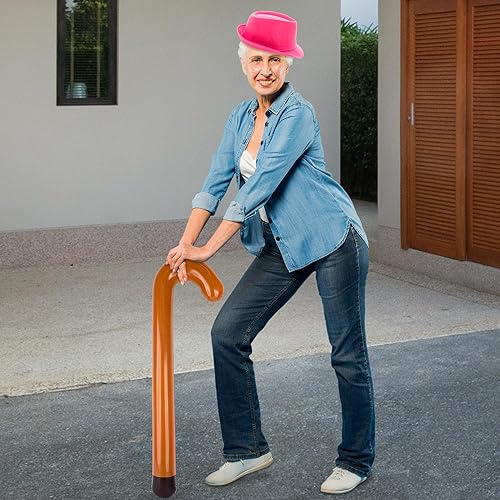 Miniatura 7 de ArtCreativity Bastón inflable grande  Juego de 2, 35 pulgadas, bastones de juguete inflables para niños de color marrón y negro, decoraciones y