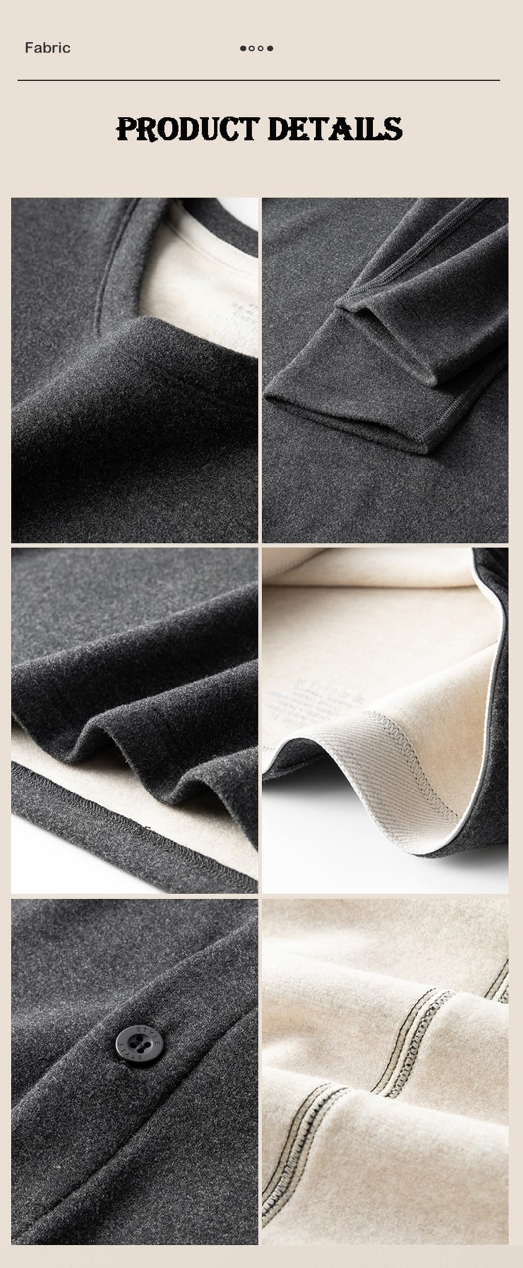 Męski 2-częściowy zestaw bielizny termicznej wełna jedwab morwy jesień i zimowe ciepło pogrubienie jesiennych ubrań i spodni,Dark brown,3XL
