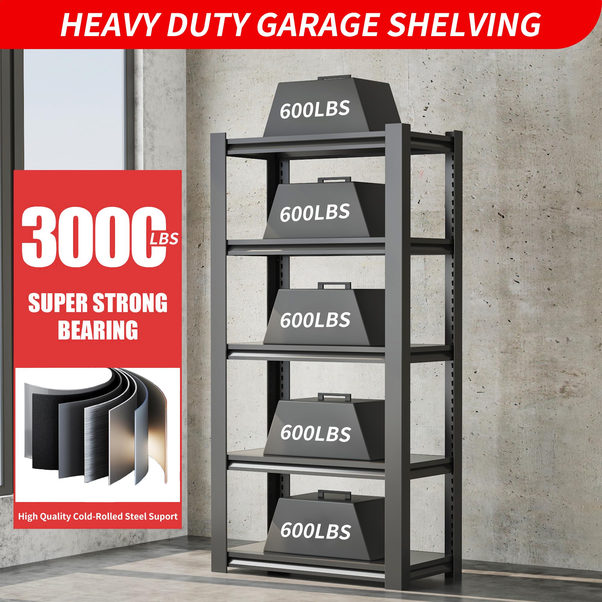 Garage rekken grijs schuur planken/brede metalen opslag in het magazijn rekken-stapelen rekken Garage rekken grijs schuur planken/brede metalen opslag in het magazijn rekken-stapelen rekken