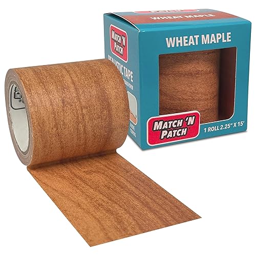 Match N Patch Cinta de reparación de grano de madera realista arce de trigo