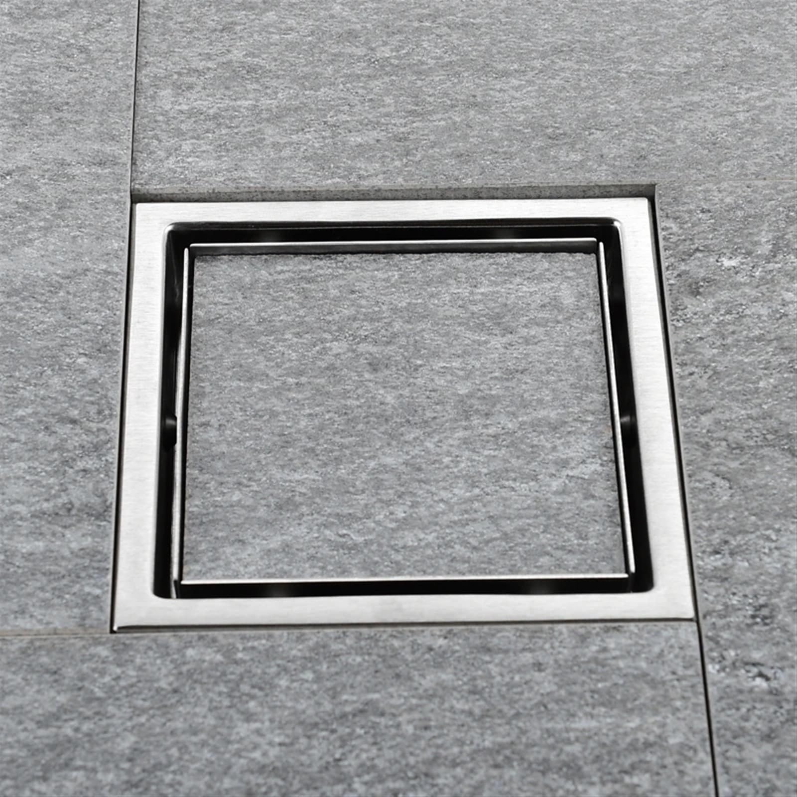 Bodenablauf für die Dusche Edelstahl Badezimmer Waschbecken Küche Balkon Quadratischen Fliesen Einsatz Boden Ablauf(Gold 02,15x15)
