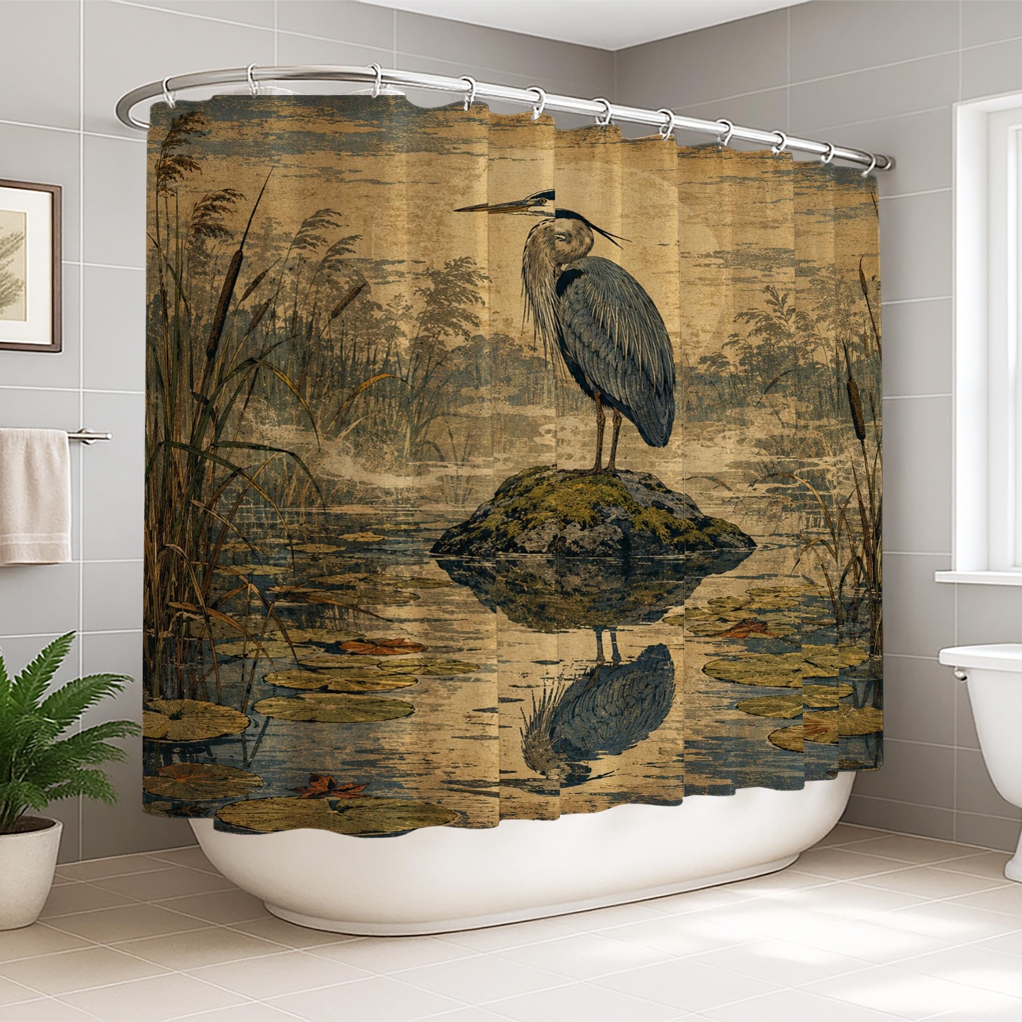 Rideau de douche extra large imperméable bleu été 274x183 cm