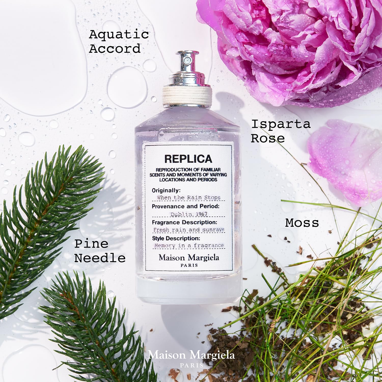 Maison Margiela - Replica - When the Rain Stops Eau de Toilette - Fresh Fragrance - With Acquatic Accord, Isparta Rose Petal & Patchouli - Image 3