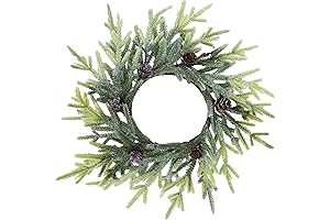 Winlyn Mini Christmas Wreaths for Cabinets: 10" Wreaths for Holiday Décor