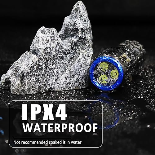 Miniatura 6 de Mini linterna LED portátil, recargable EDC pequeña linterna de bolsillo 6 modos de iluminación con clip magnético impermeable para camping,