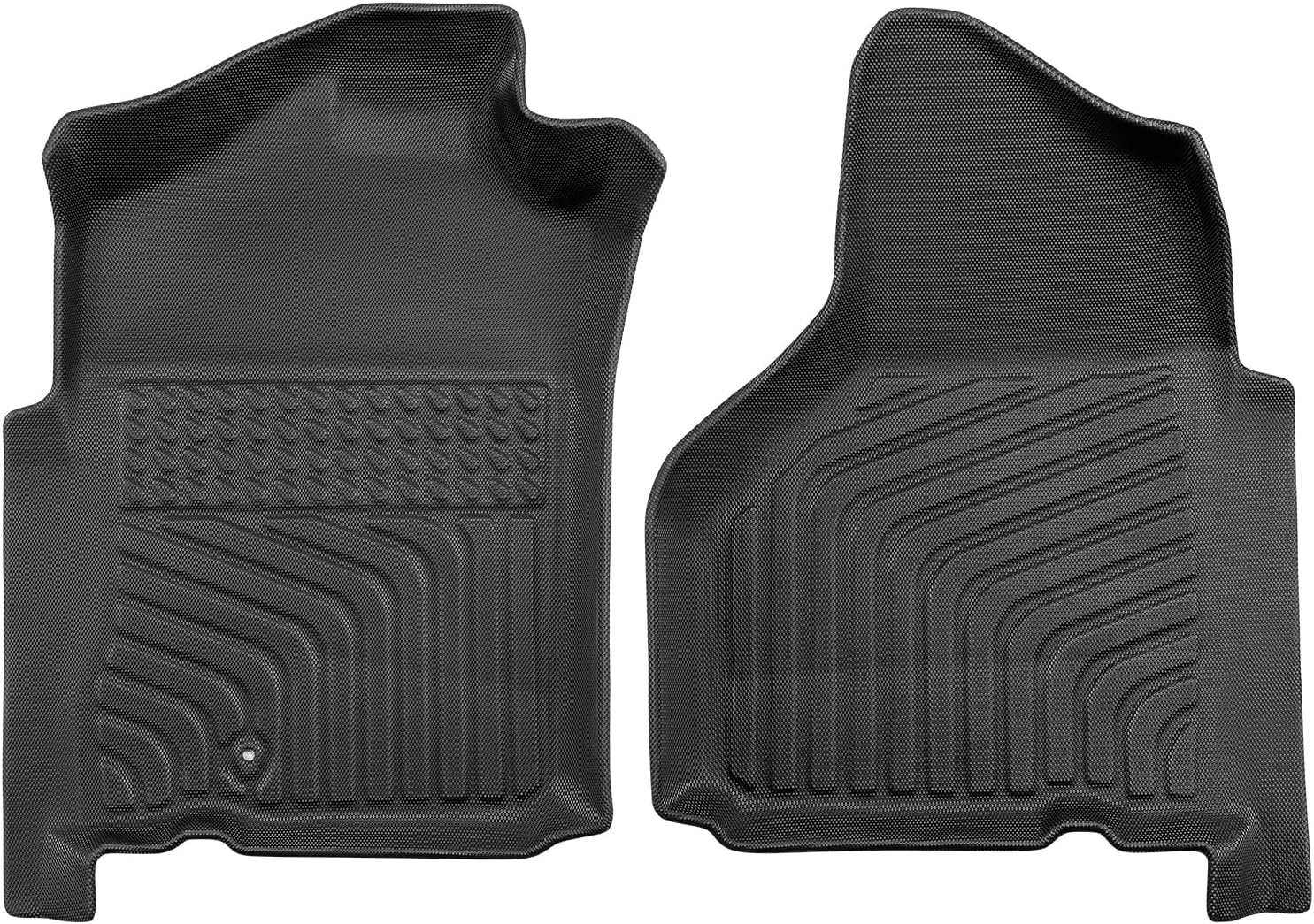 TAPTES Floor Mats for Dodge Ram 1500 Crew Cab (Quad Cab) 2002-2008 | for Ram 2500/3500 Crew Cab 2003-2009 | All Weather Car Carpet Liners | Front 1st Rubber Truck Interior Accessories